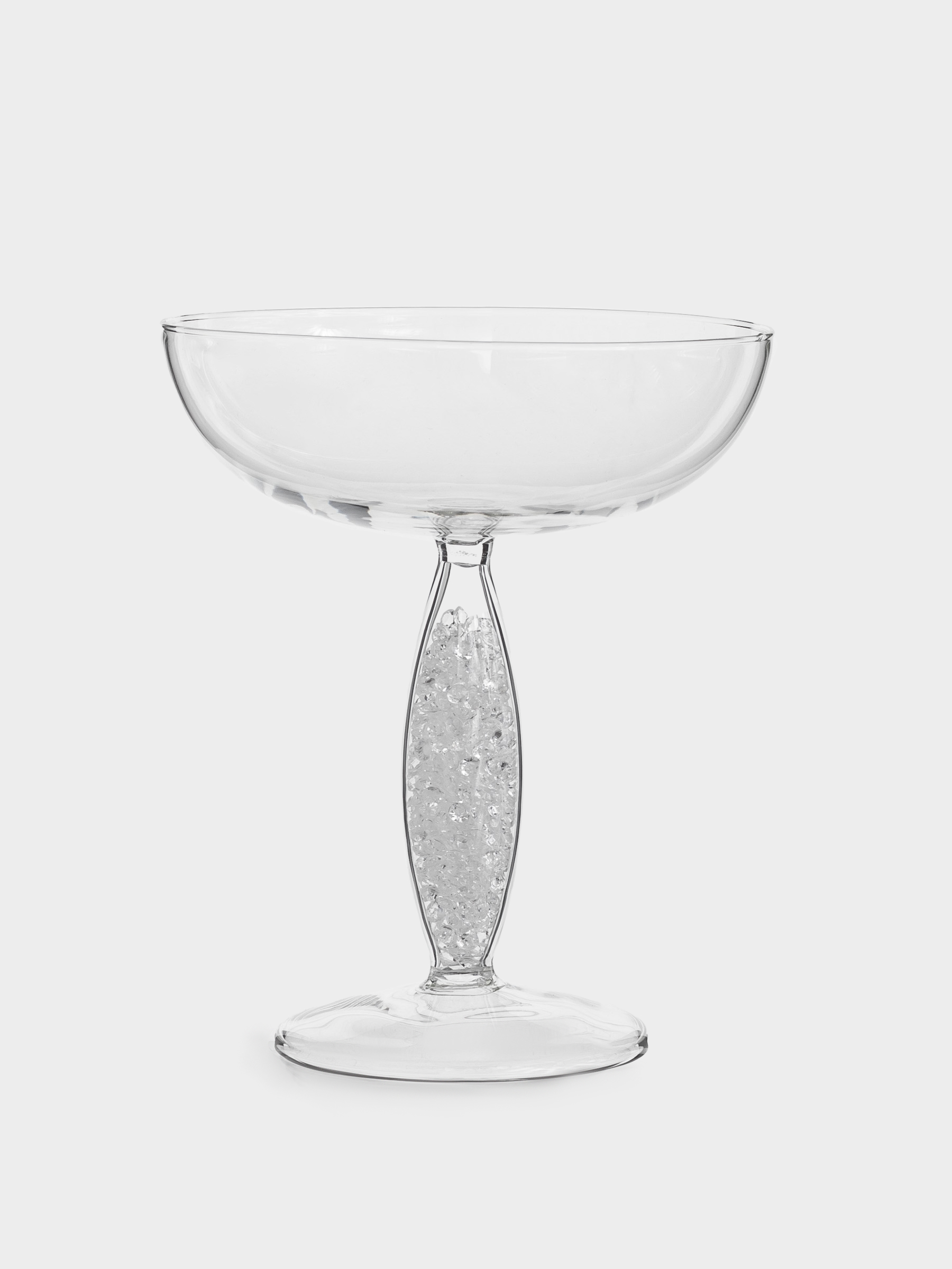 Бокал-креманка для шампанского, 250 мл, стекло, с кристаллами внутри, Favor crystal, image-0