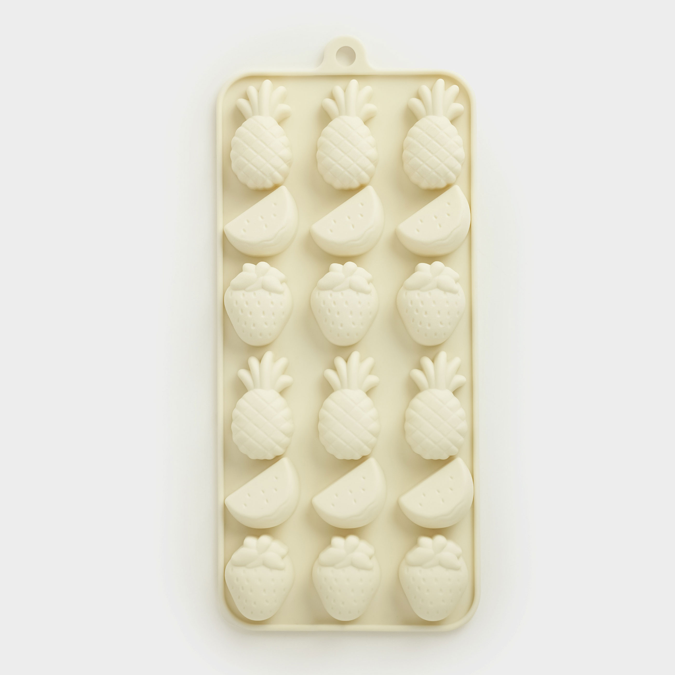 Форма для льда и шоколада 23х10 см 18 отд силикон молочная Фрукты Bakery 549₽