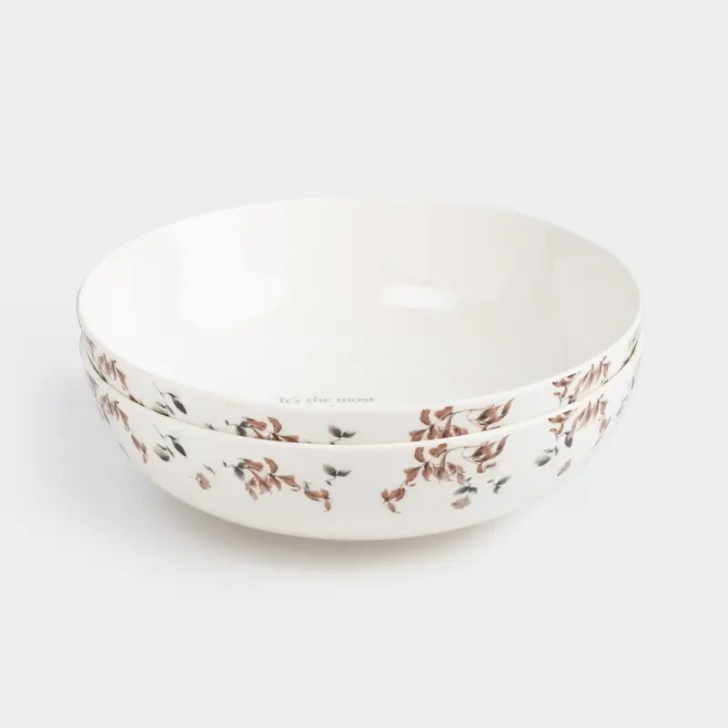 Тарелка суповая, 19х6 см, 2 шт, фарфор N, Осенние цветы, Refined floral
