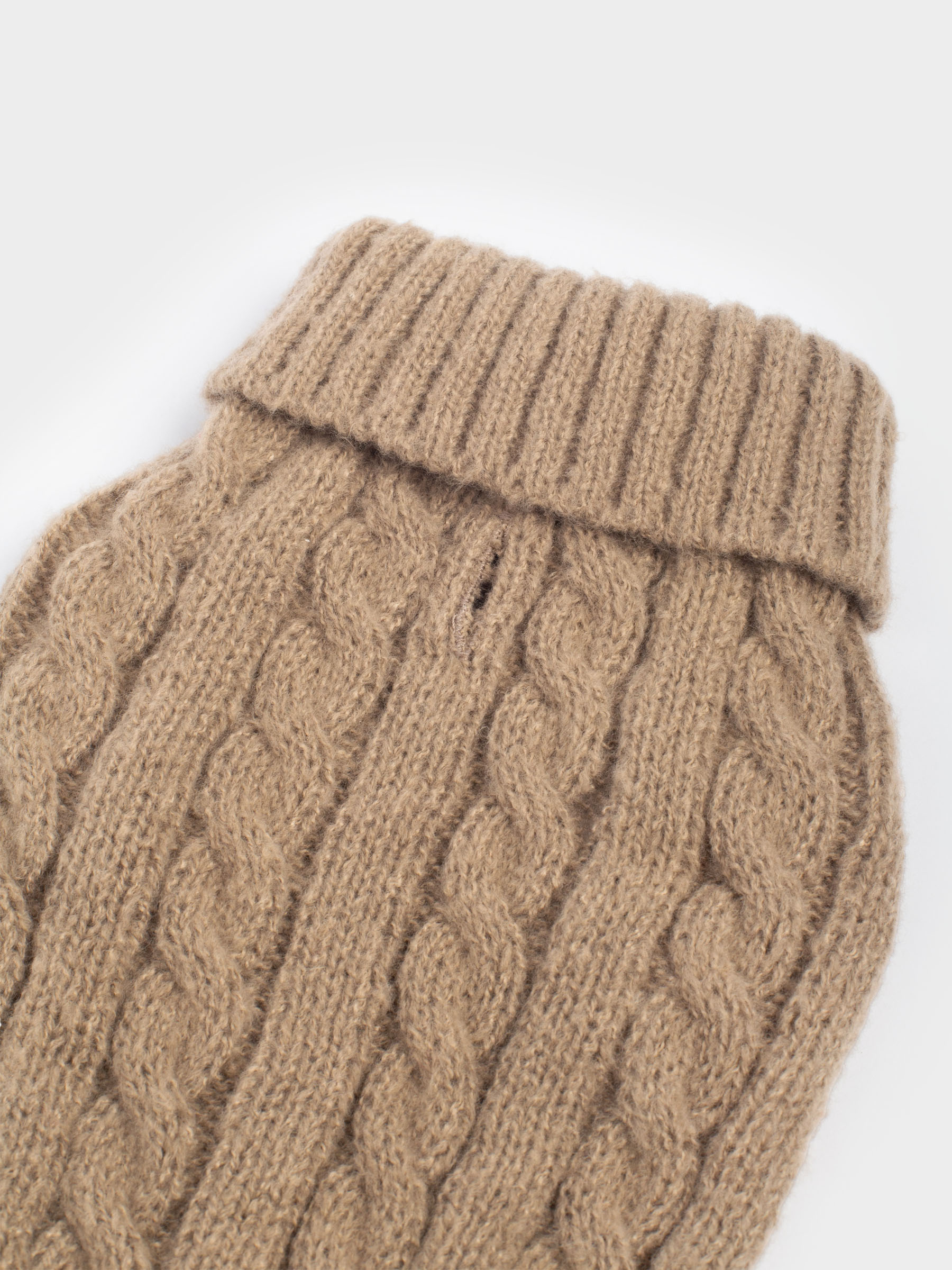 Свитер для животных, 32 см, р. S, полиэстер, коричневый, Косички, Fashion pet, image-4