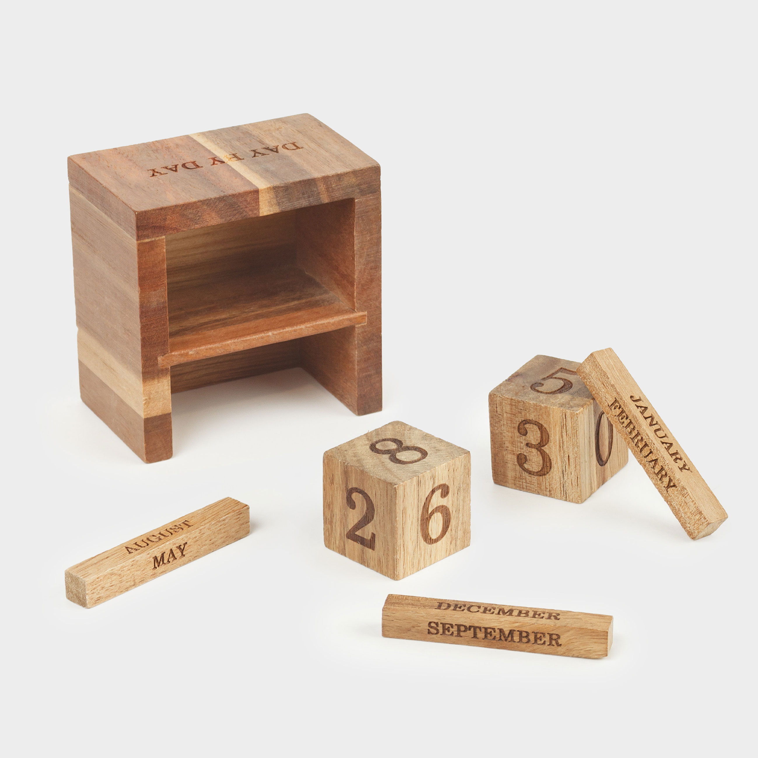 Календарь настольный, 8х5 см, с кубиками, с подставками для ручек, дерево, Noble tree, image-4