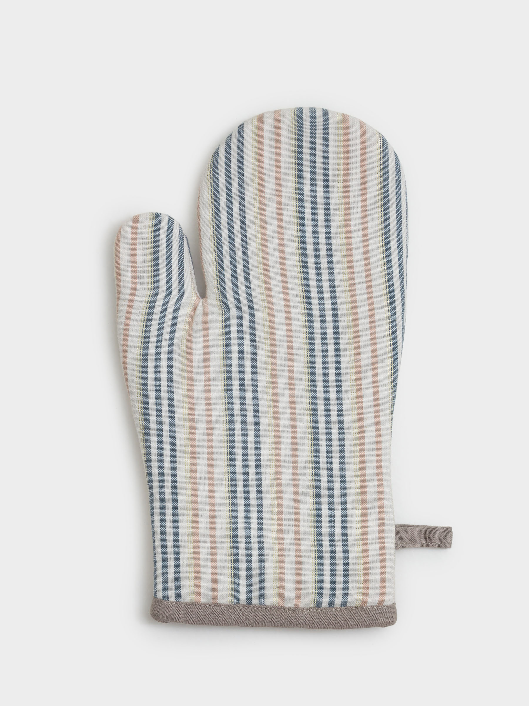 Прихватка-варежка, 18х30 см, хлопок, молочная, Полосы, Stripes kitchen, image-1
