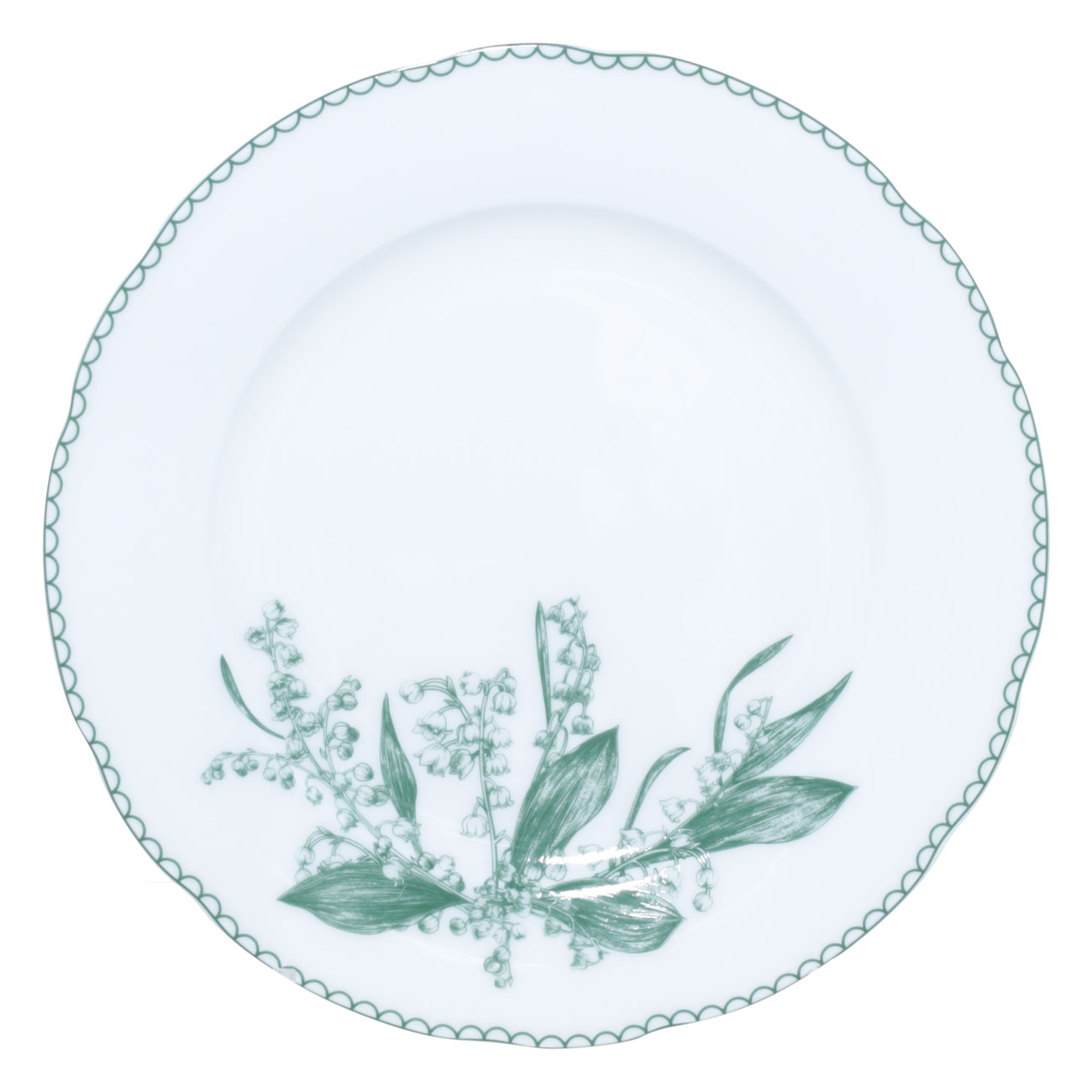 Тарелка десертная, 19 см, 2 шт, фарфор F, белая, Весенние ландыши, May-lily изображение № 3