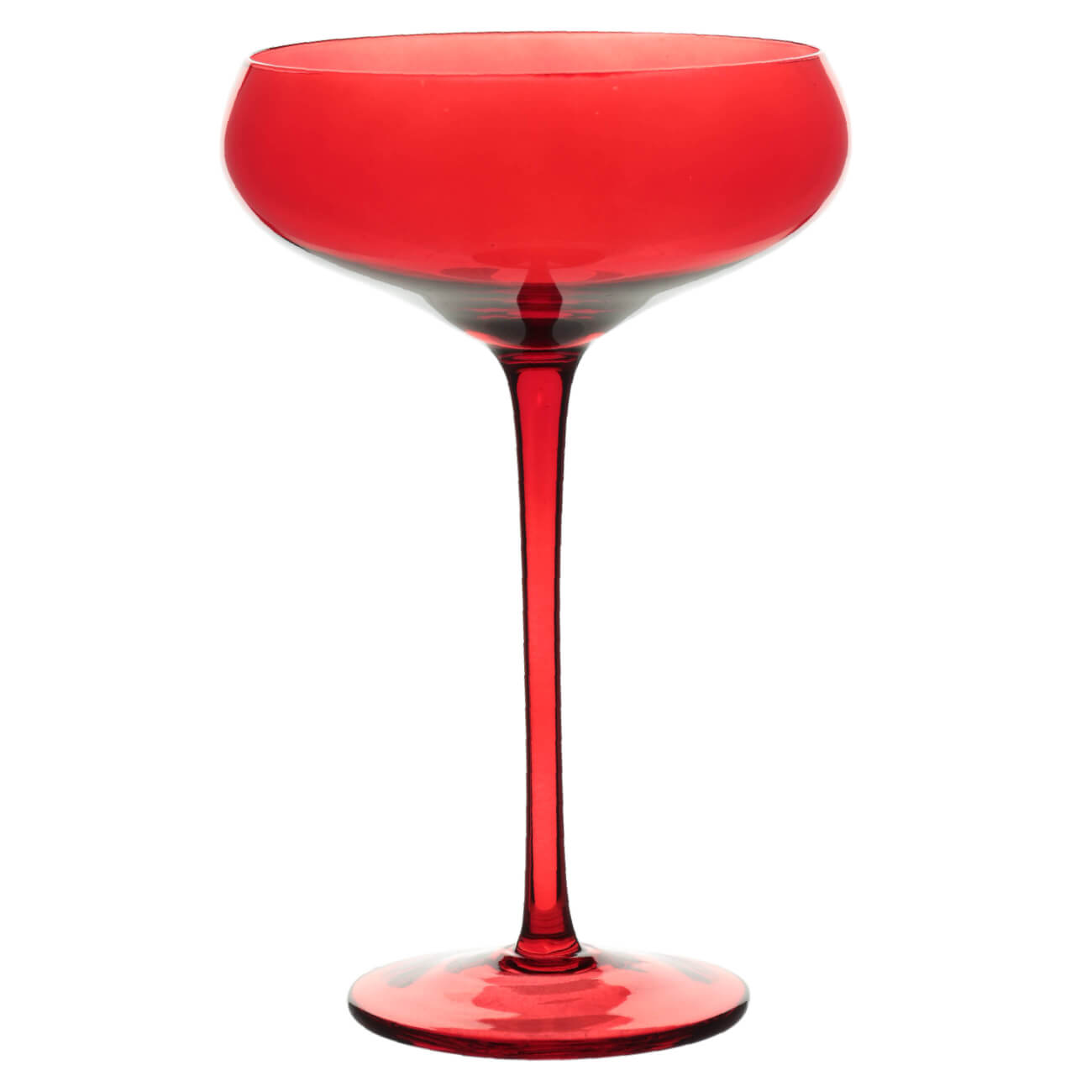 Бокал-креманка для шампанского, 270 мл, стекло, красный, Filo color креманка 12 см 320 мл стекло р серая rhomb color