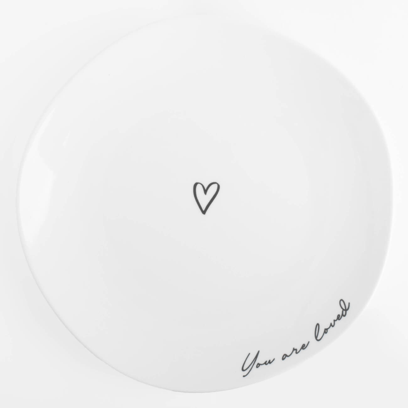 Тарелка десертная, 20 см, фарфор P, белая, Сердце, Amour изображение № 1
