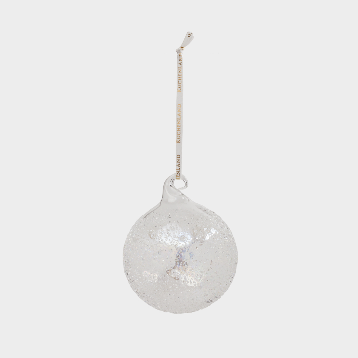 Игрушка елочная, 8 см, стекло, Шар с изморозью, Ball sparkle, image-1