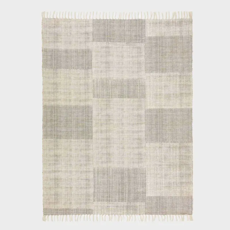 Ковер, 150х200 см, c бахромой, хлопок/джут/полиэстер, бежевый, Abstract ,image-0
