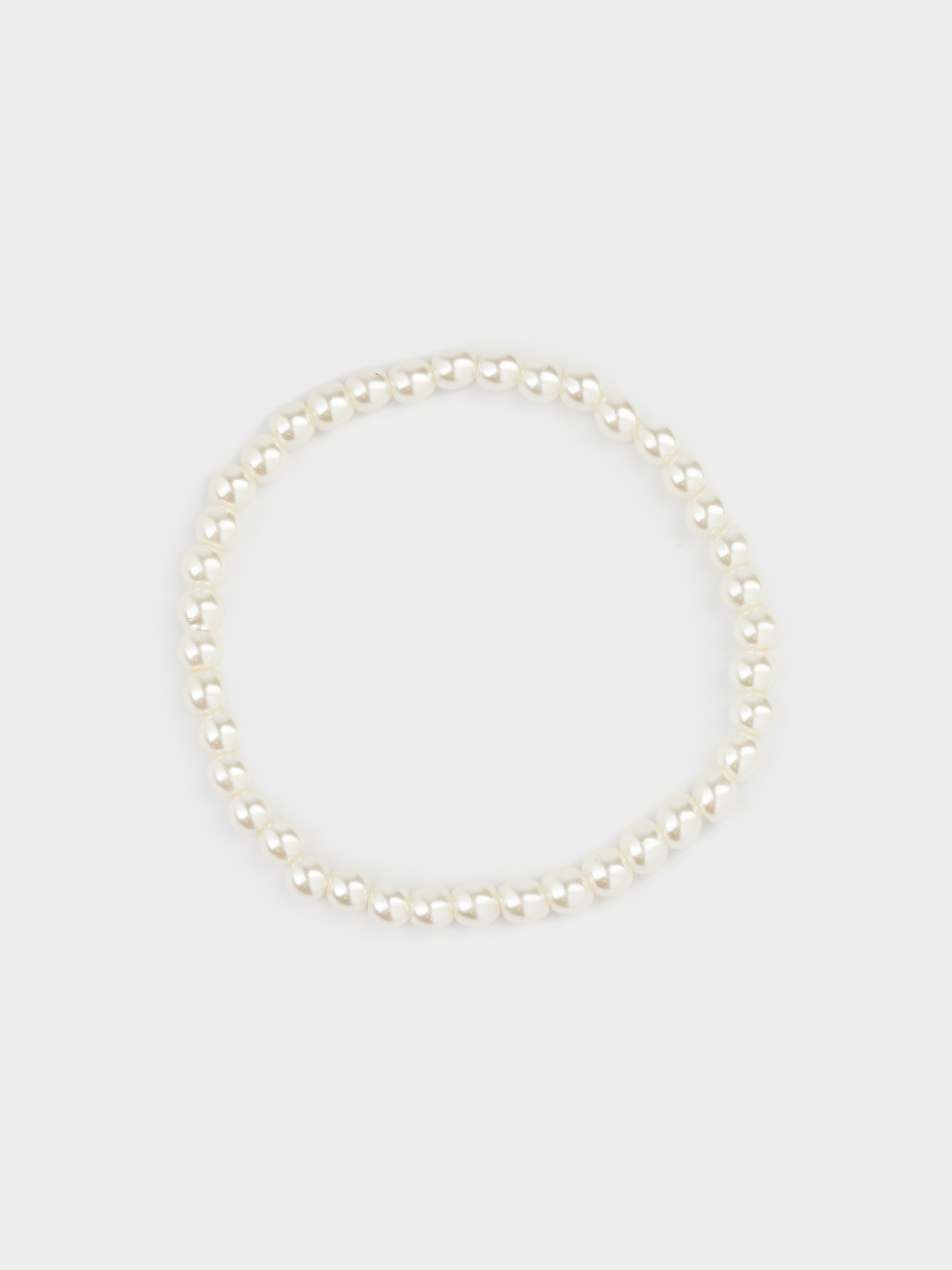 Набор браслетов, 18 см, 3 шт, стекло/пластик, цветной, Бусины, Pearl color, image-4