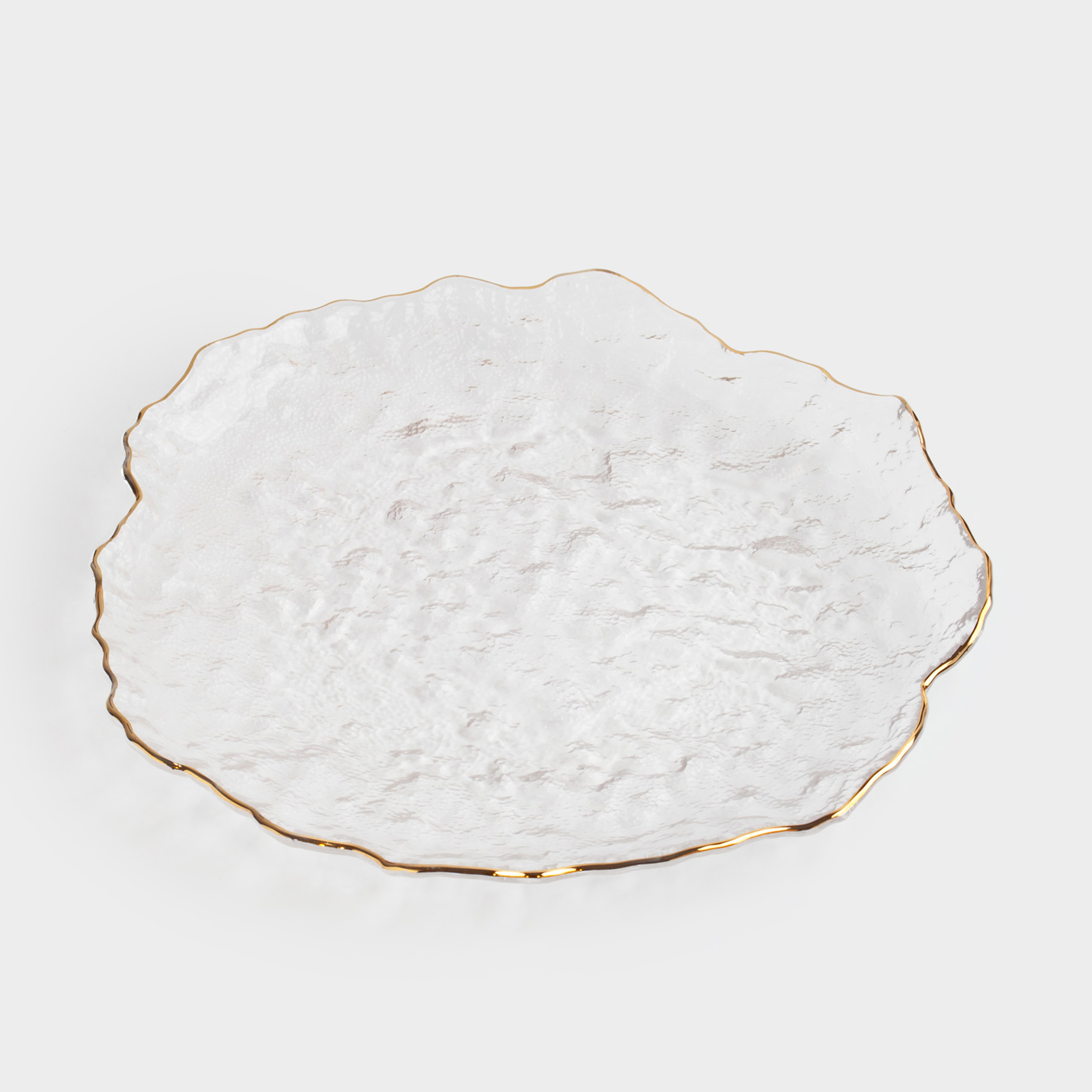 Блюдо 26 см стекло с золотистым кантом Nautilus gold 1690₽