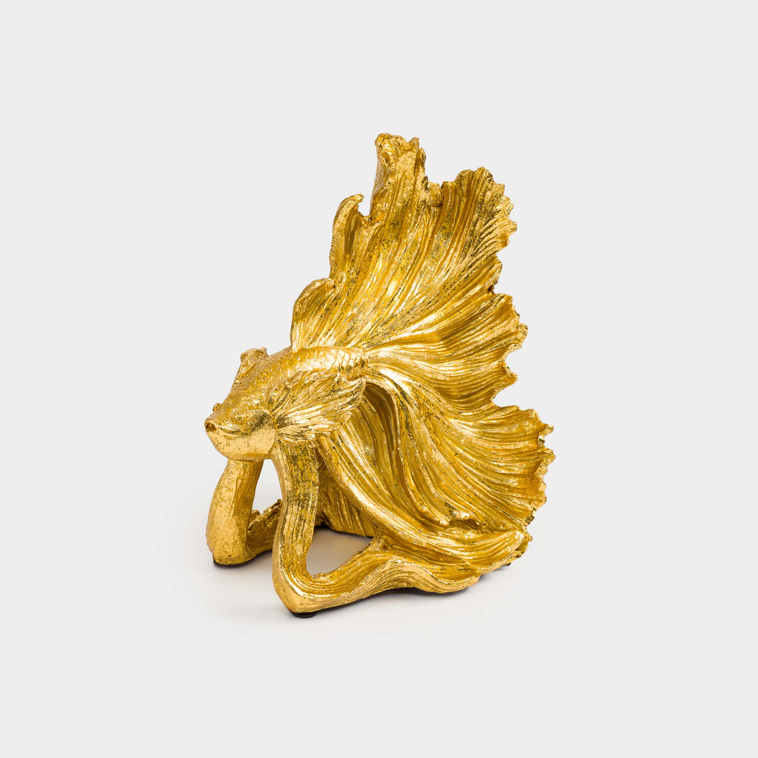 Статуэтка, 20 см, полирезин, золотистая, Рыбка, Goldfish, image-1