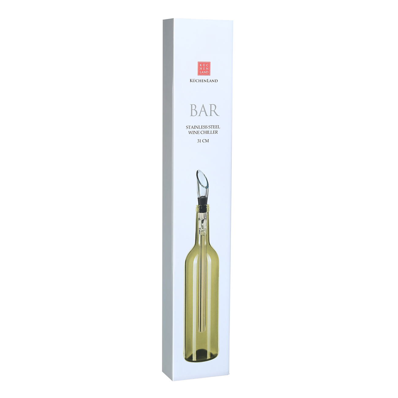 Охладитель-дозатор для винной бутылки, 33 см, сталь/пластик/силикон, BAR изображение № 2
