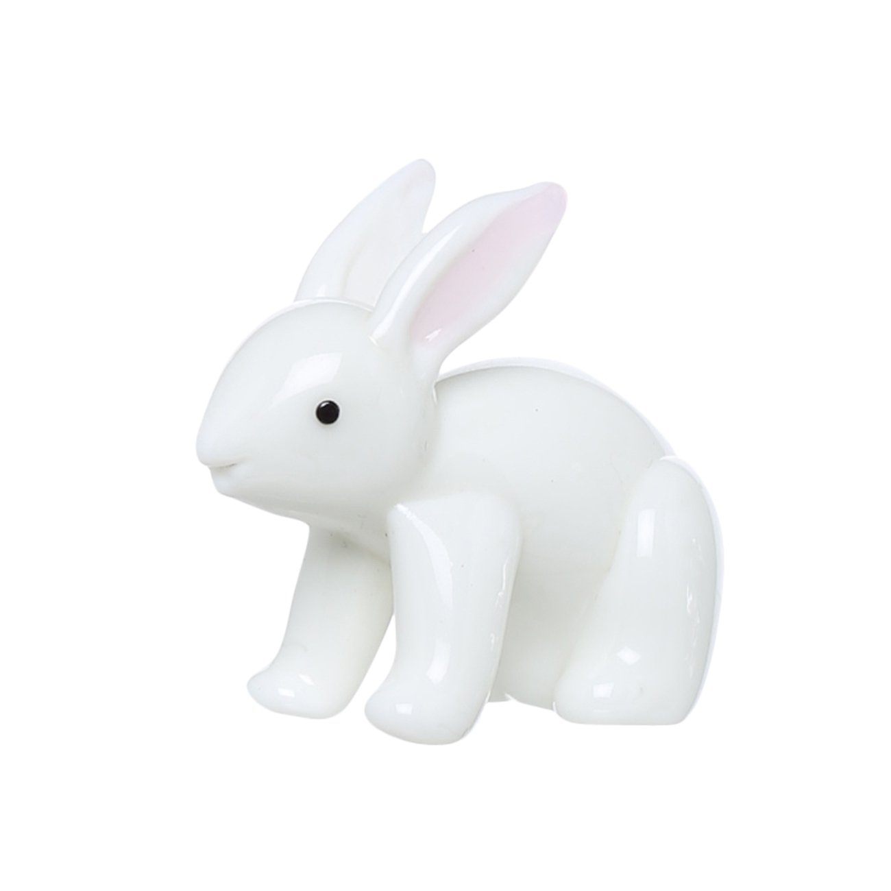 

Статуэтка, 5 см, стекло, белая, Кролик сидит, Rabbit