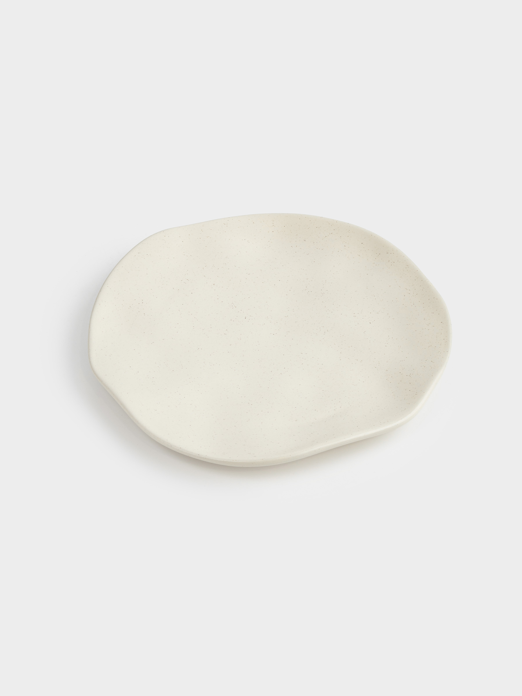Тарелка закусочная, 22 см, керамика, молочная, Мятый эффект, Crumple creme, image-3