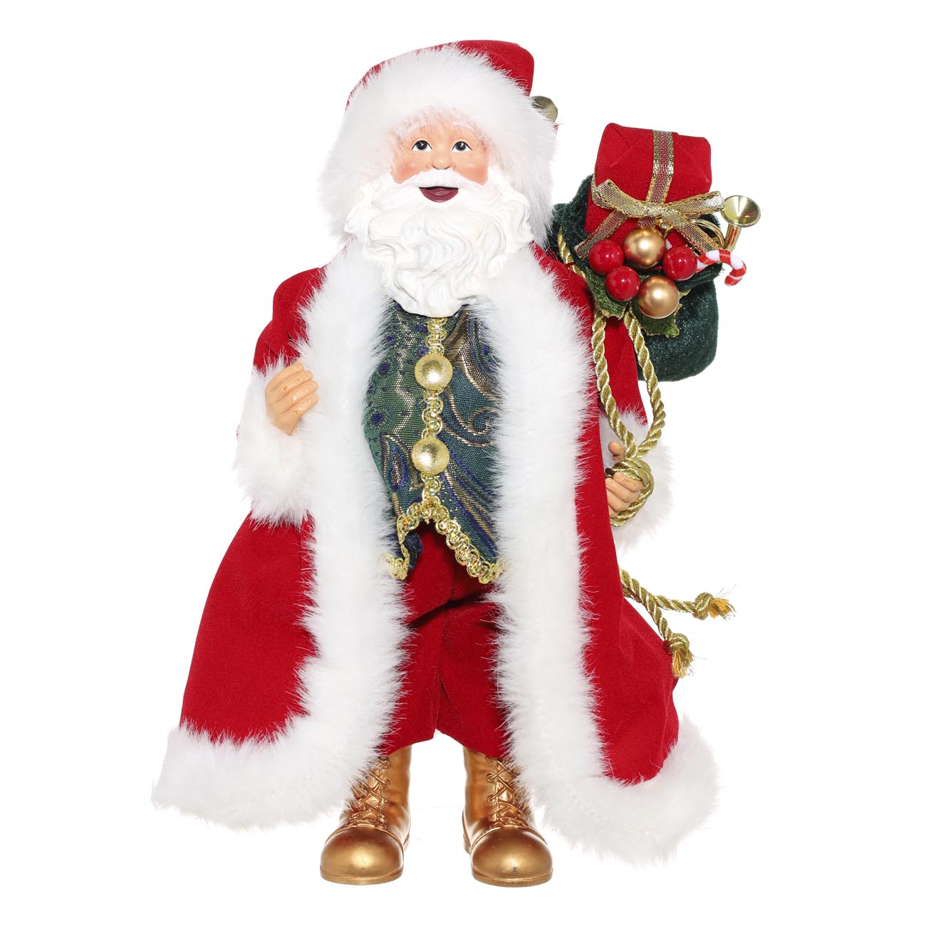 

Статуэтка, 29 см, полиэстер/пластик, Санта в золотых ботинках, Christmas style