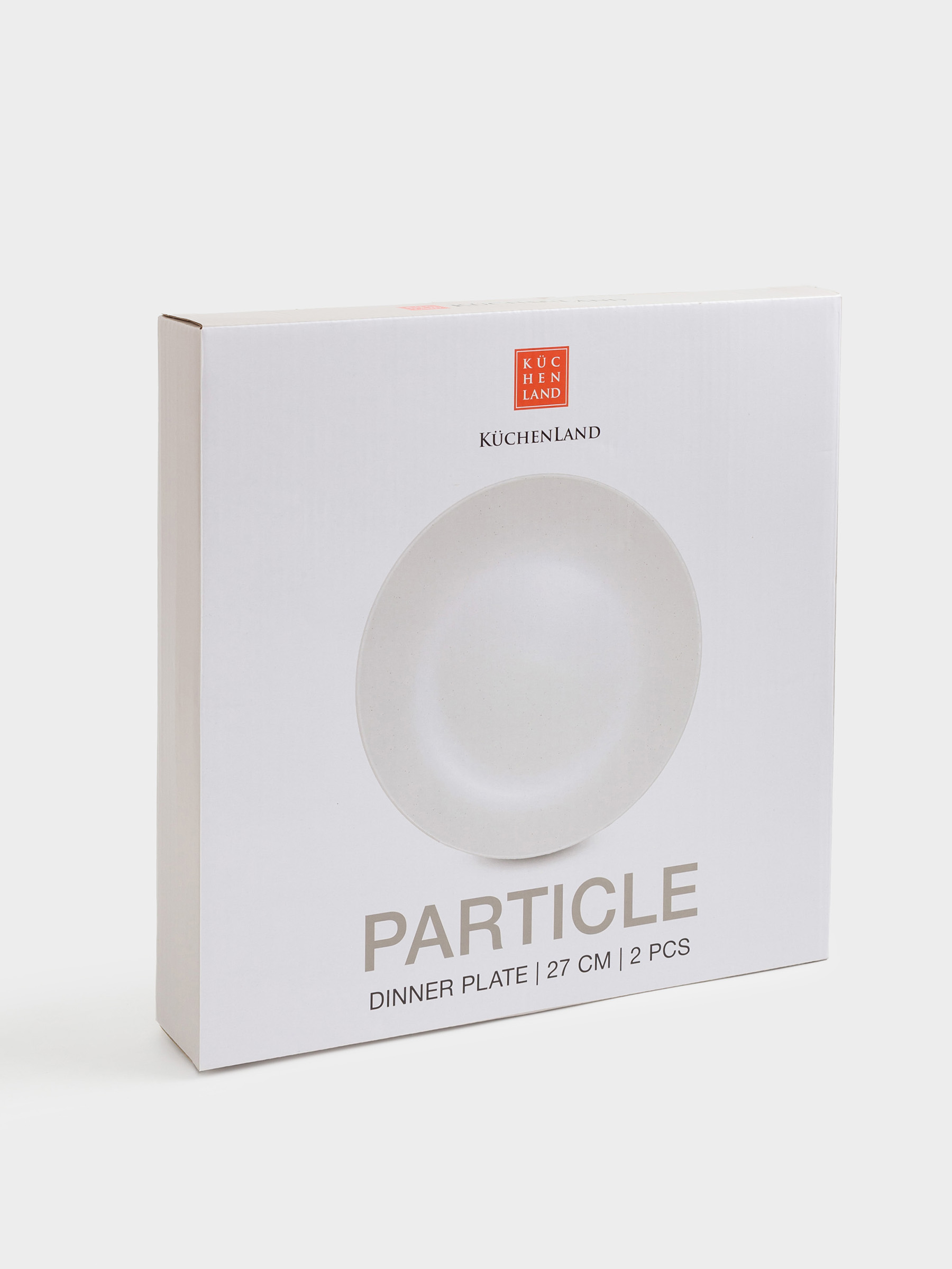 Тарелка обеденная, 27 см, 2 шт, керамика, молочная, в крапинку, Particle, image-7