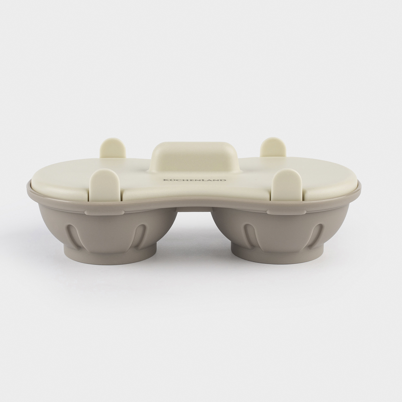 Форма для яйца-пашот в микроволновой печи 21x11 см 2 отд пластик бежевая Soft kitchen 799₽