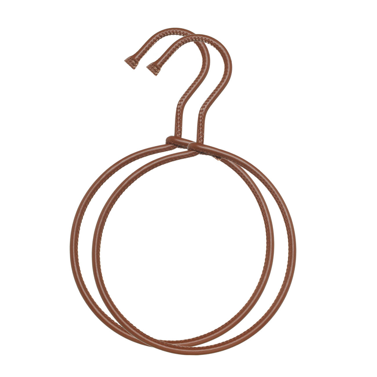 Вешалка для шарфов/платков, 14х23 см, 2 шт, искусственная кожа, коричневая, Leather house изображение № 1