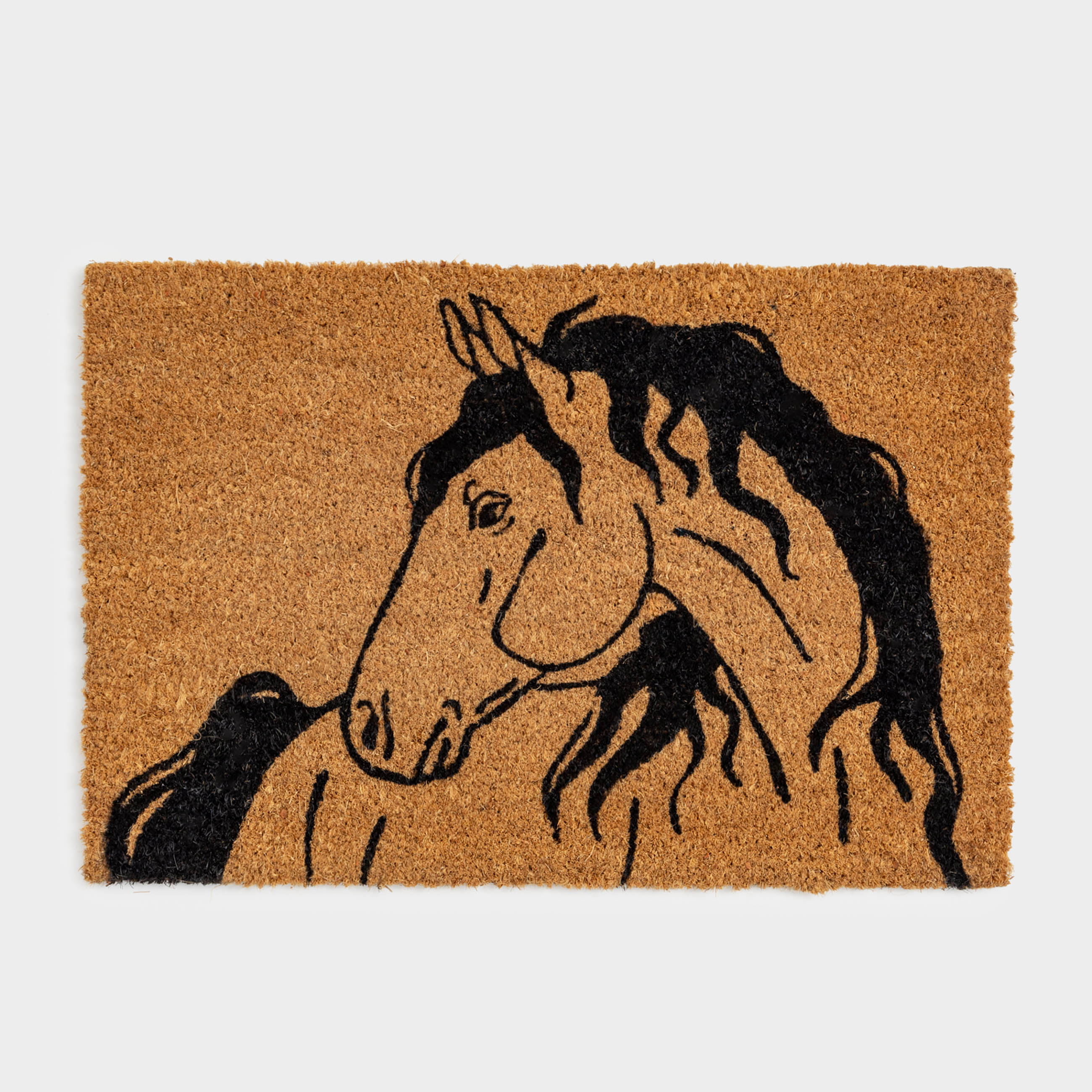 Коврик придверный 40х60 см кокосПВХ прямоугольный коричневый Конь Home horse 1290₽