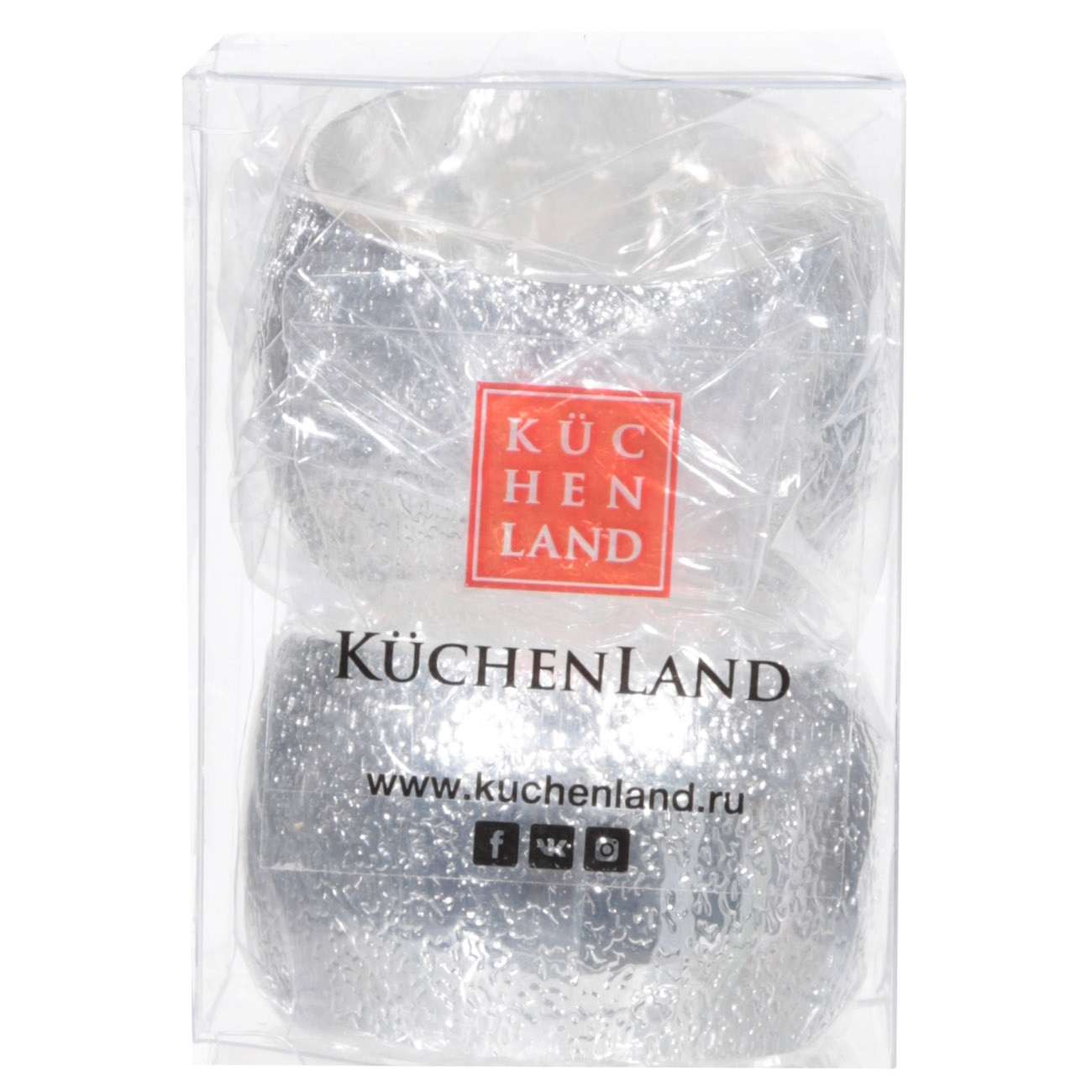 Кольцо для салфеток, 5 см, 2 шт, металл, серебристое, Кольцо, Fantastic R, image-1