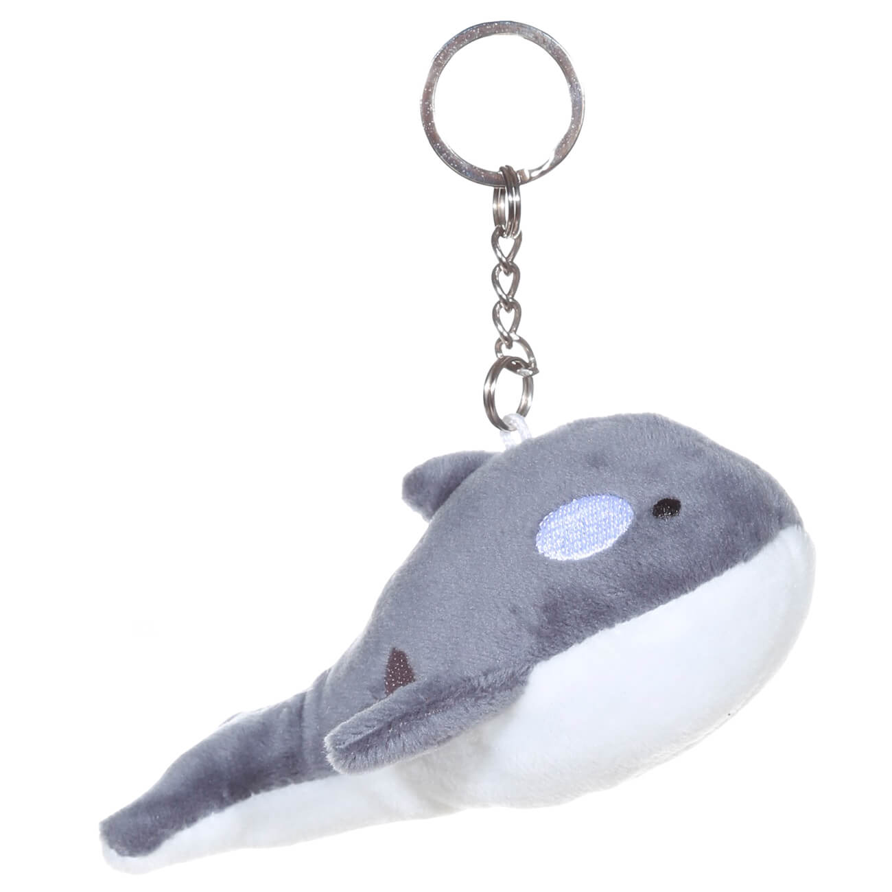 

Брелок, 14 см, мягкий, полиэстер/металл, серый, Касатка, Aquatic animals