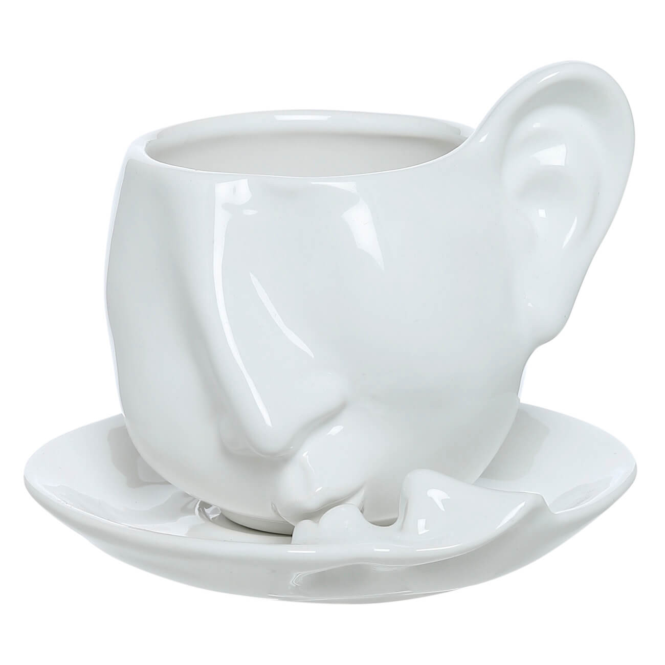 Пара чайная, 1 перс, 2 пр, 260 мл, керамика, белая, Поцелуй, He&She чашка чайная 300 мл с блюдцем белая шиповник hatori