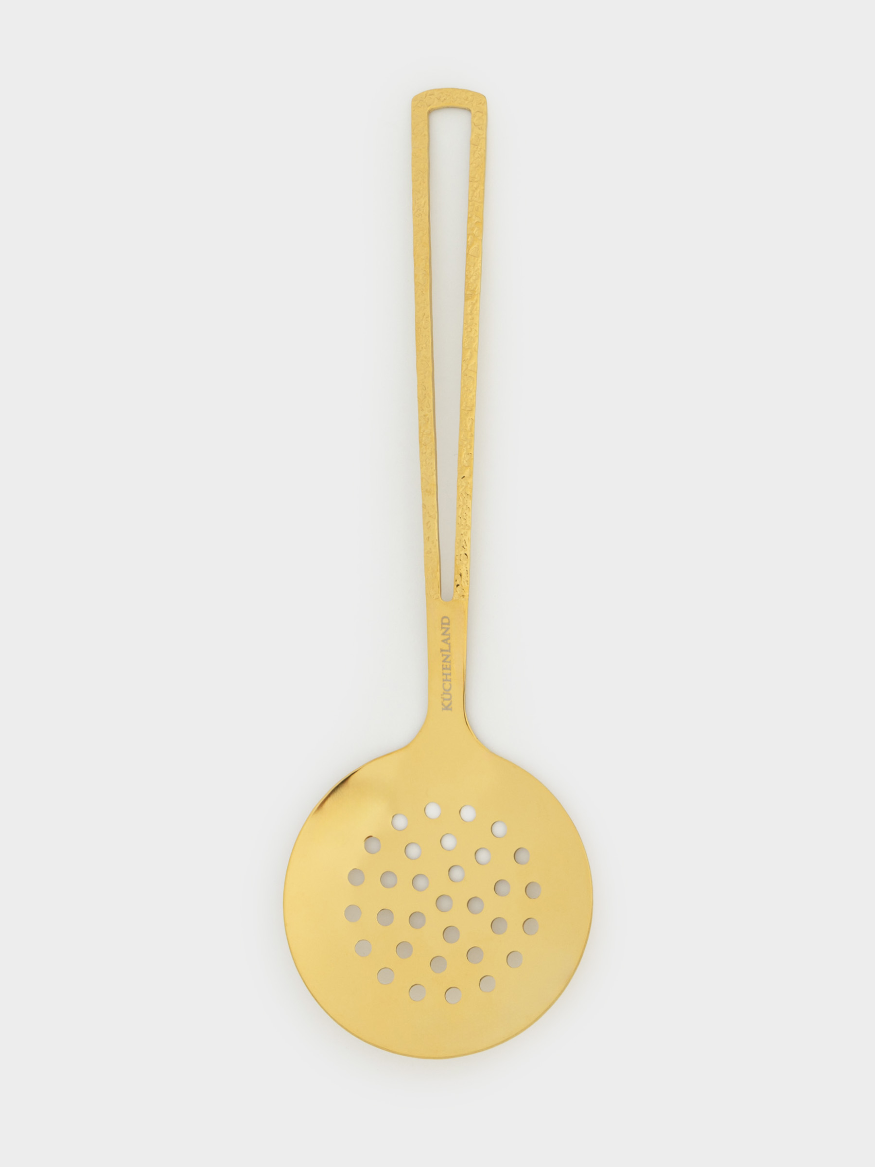 Шумовка, 26 см, сталь, золотистая, Viron gold, image-0
