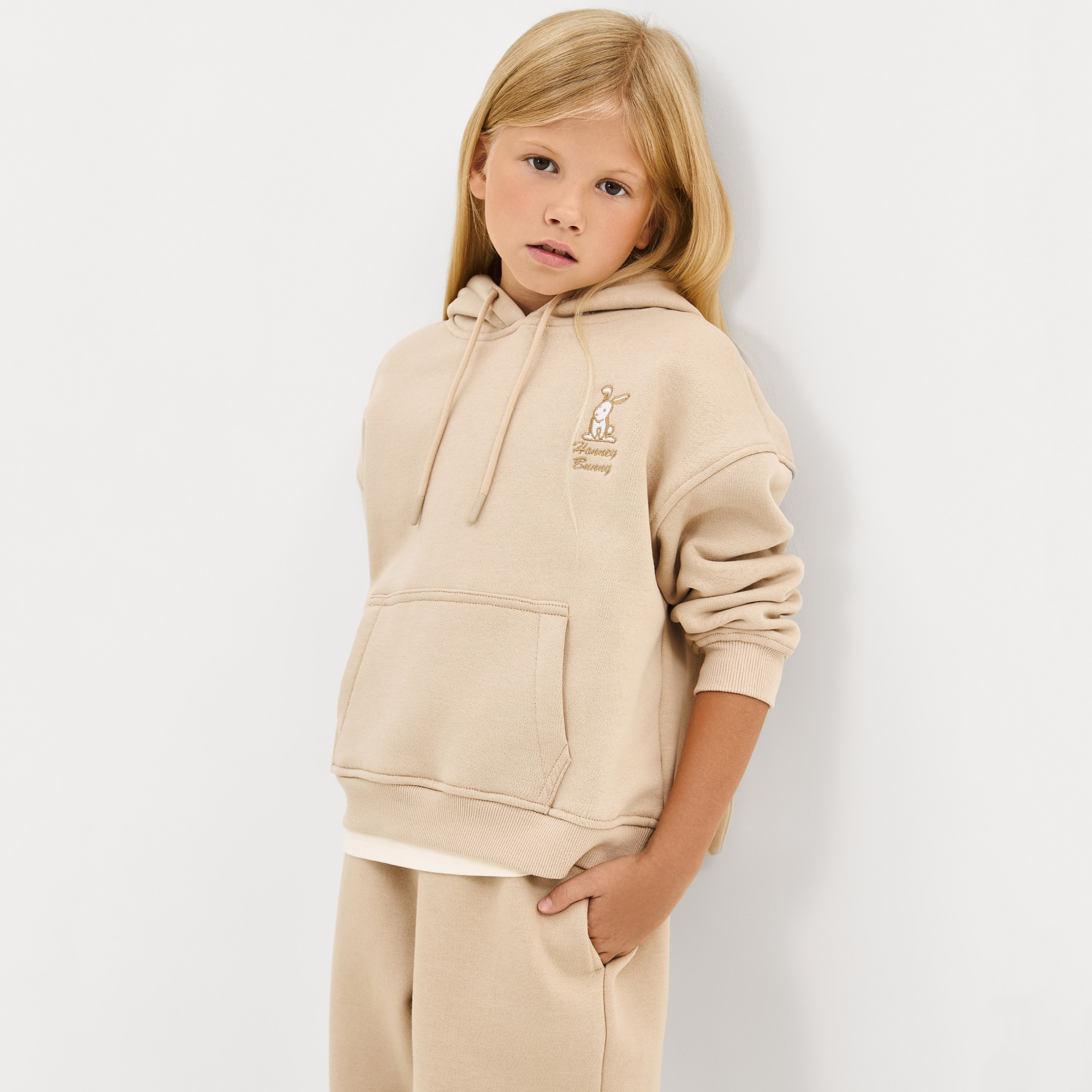 Худи детское, для девочек, бежевое, Abia