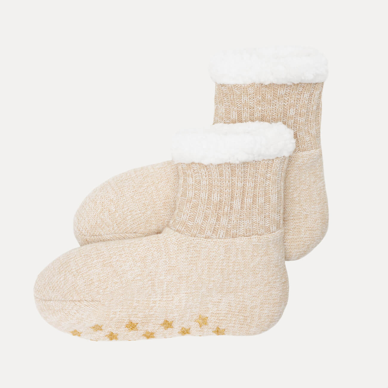 

Носки женские, домашние, р. 39-41, акрил/шерпа, бежевые, Knitted soft