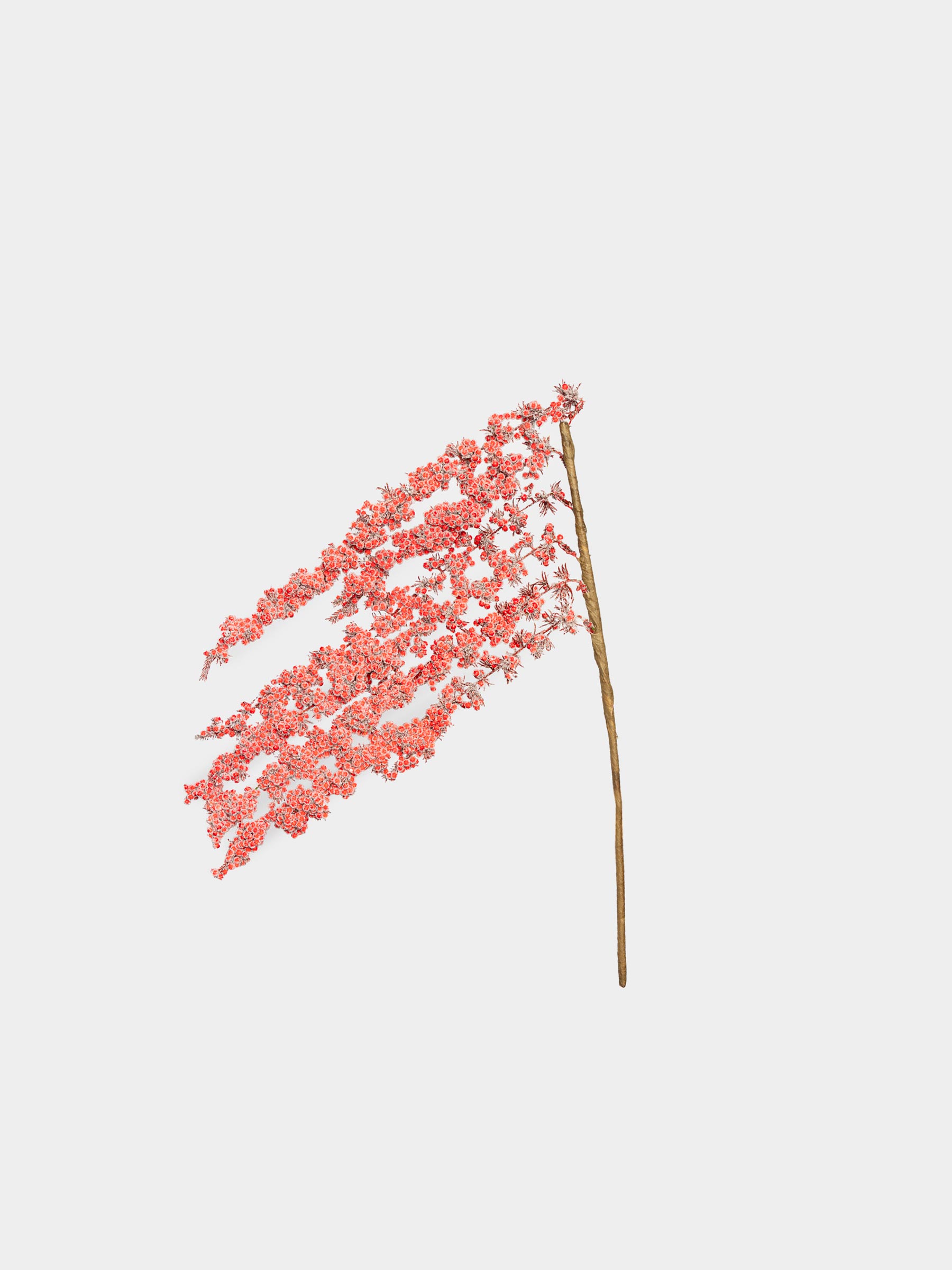 Ветка декоративная, 90 см, Красные ягоды, Red berry