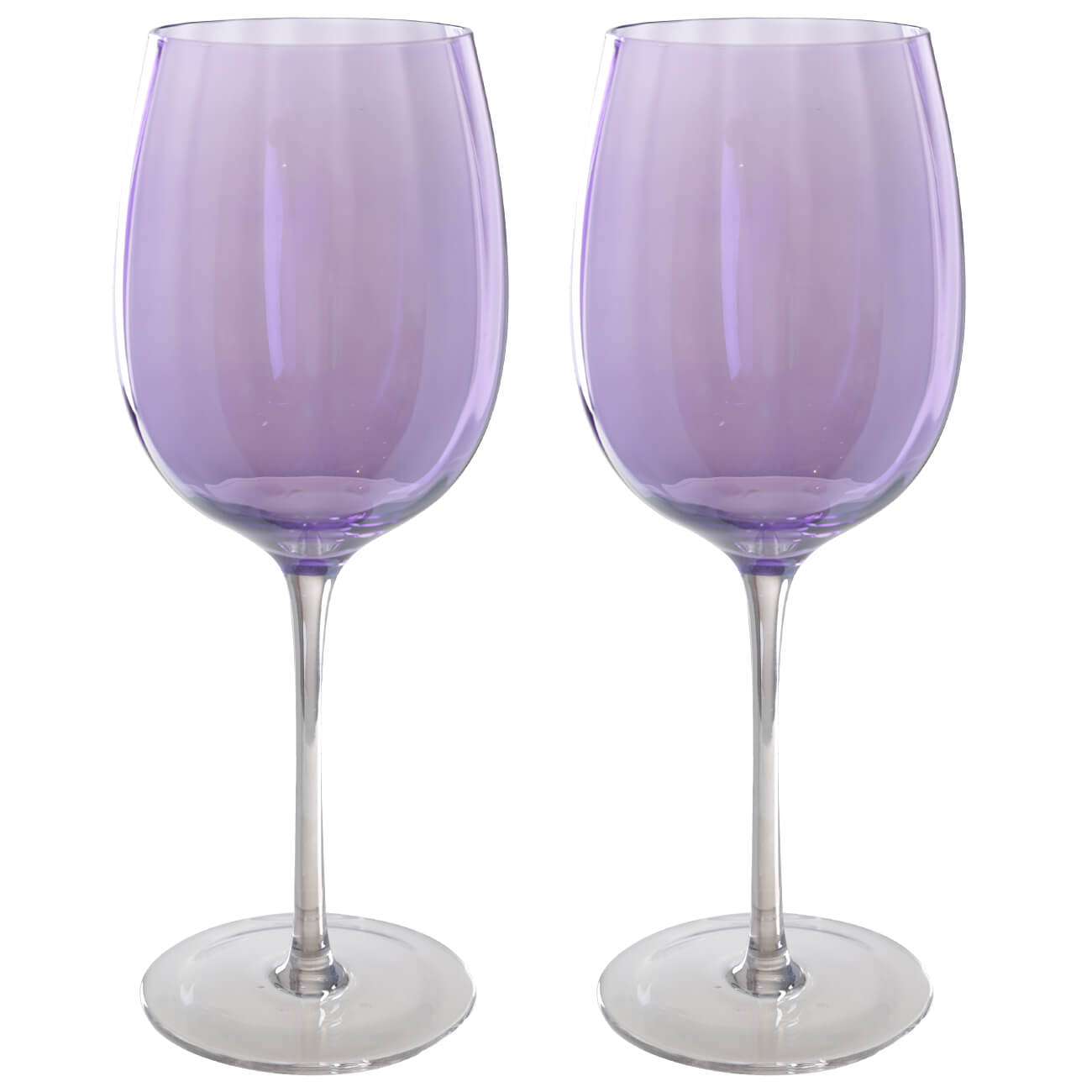 Бокал для вина, 470 мл, 2 шт, стекло, фиолетовый, Filo color - фото 1