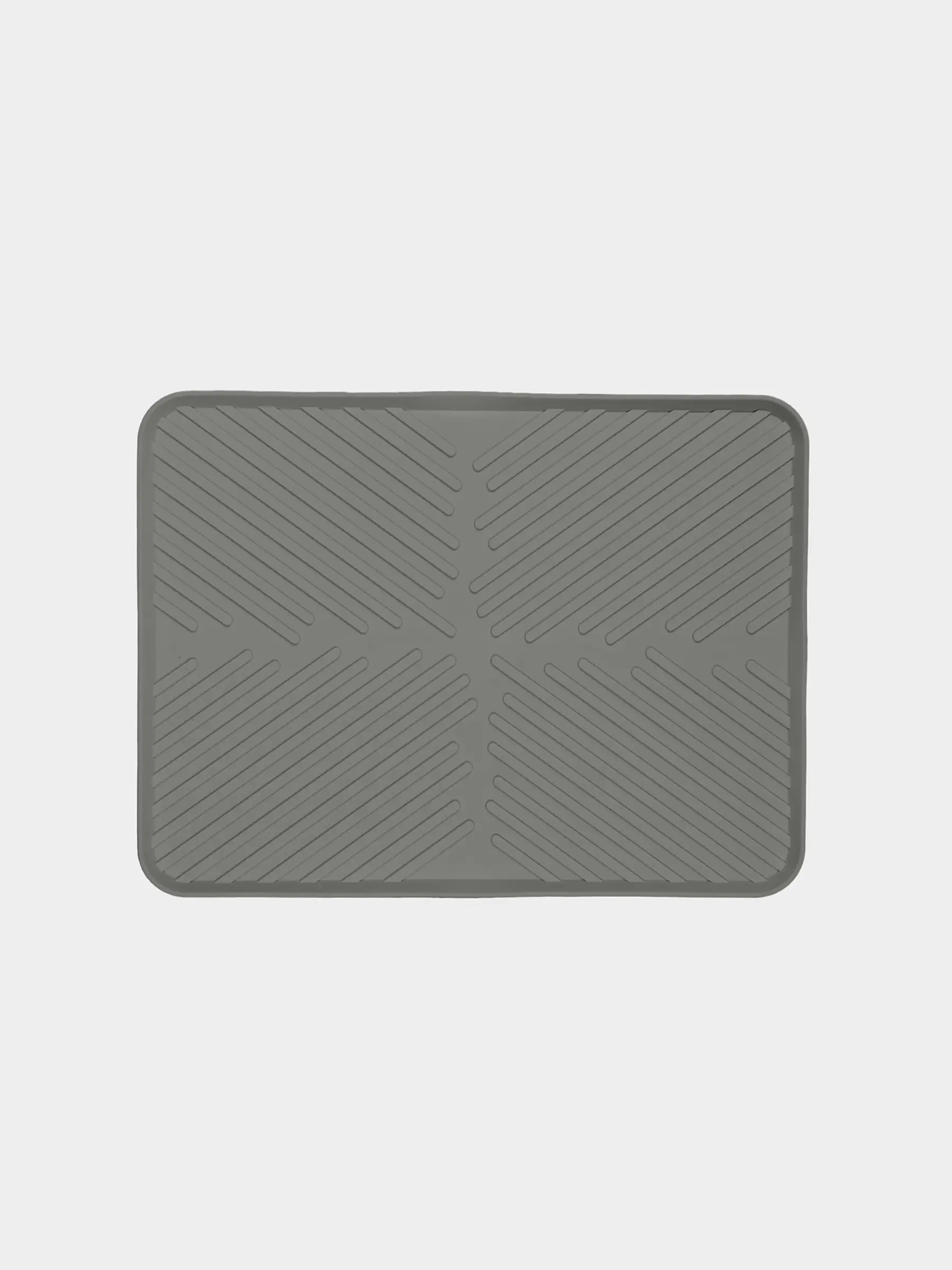 Коврик для сушки посуды, 40x30 см, резина, серый, Assist