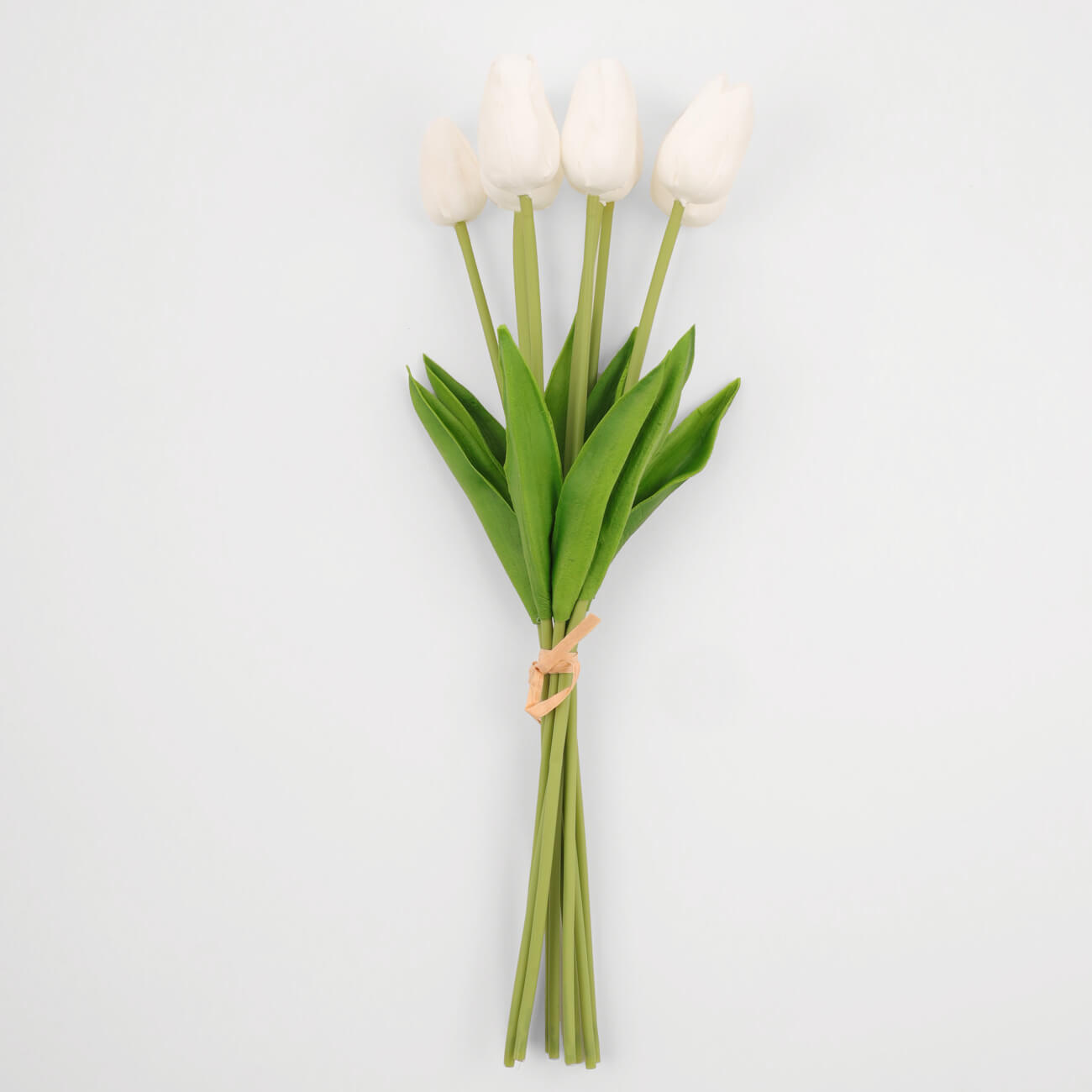 Букет искусственный, 35 см, полиуретан, Белые тюльпаны, Tulip garden жен платье повседневное майский букет капучино р 50