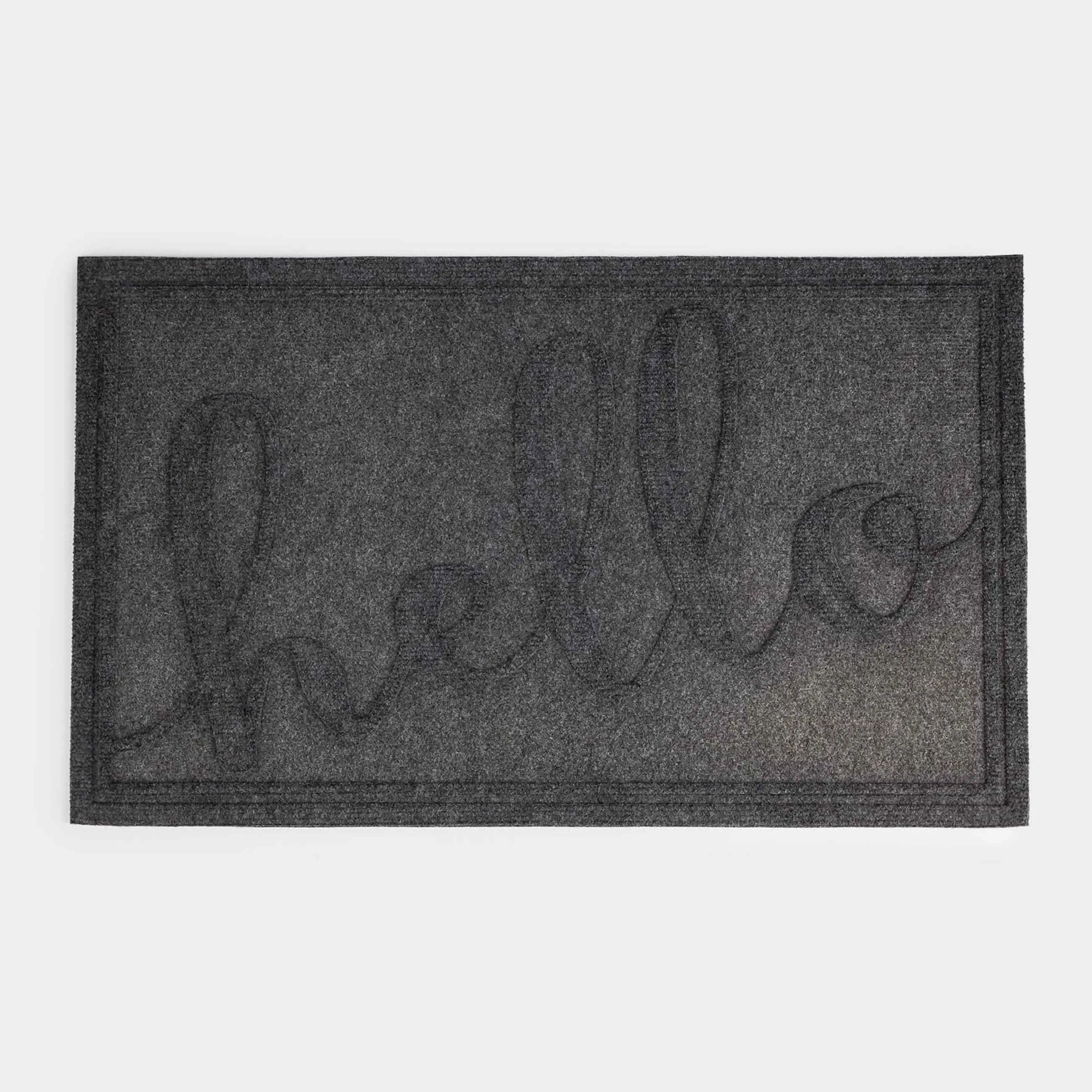 Коврик придверный, 45х75 см, полипропилен/ПВХ, серый, Hello, Home deco