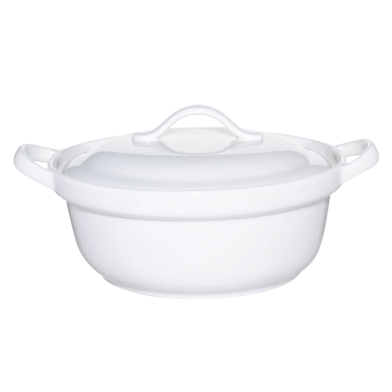 

Форма для запекания, 20 см, с крышкой, фарфор Р, круглая, белая, Light kitchen