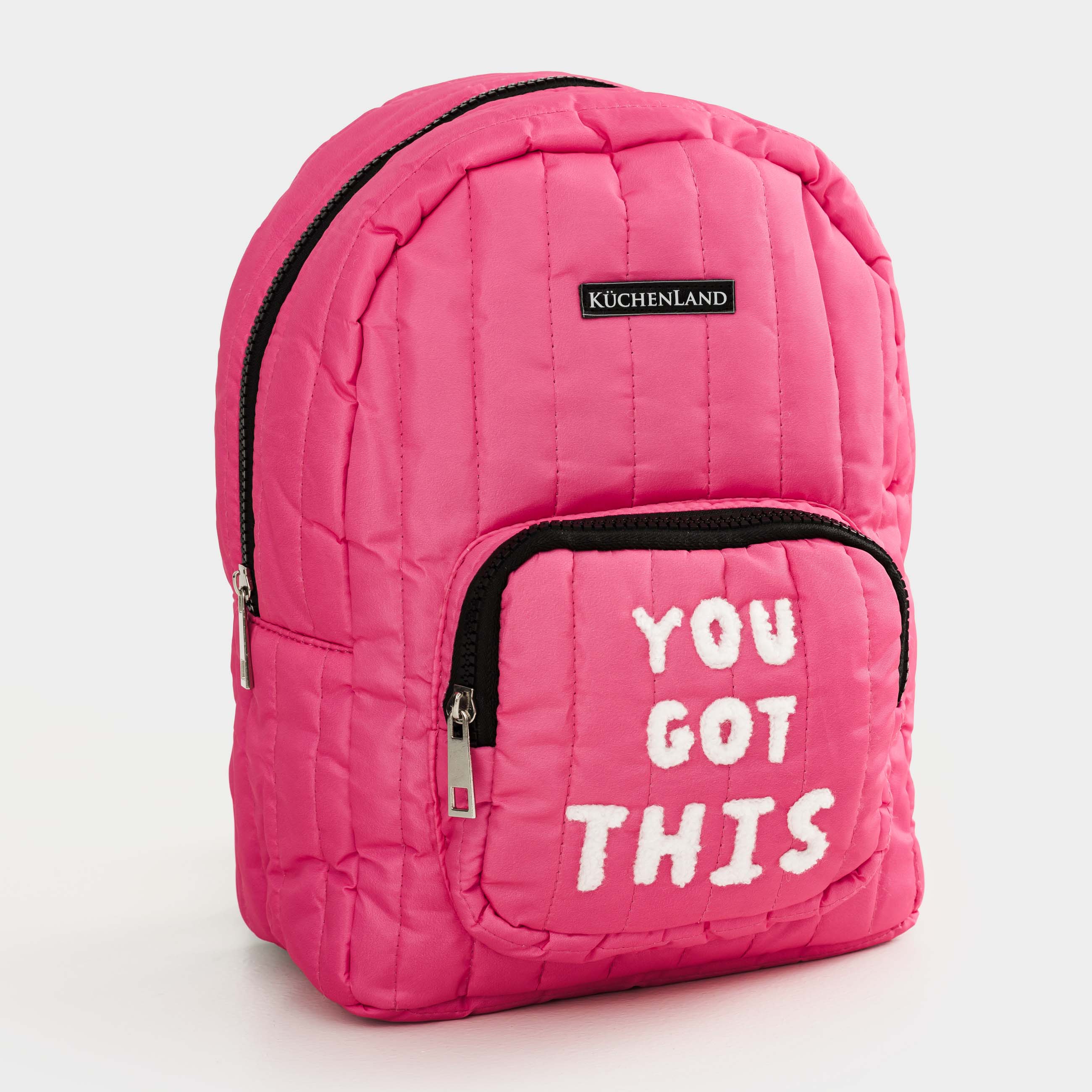 Рюкзак, 30х21 см, детский, полиэстер/нейлон, розовый, You got this, Satchel, image-2