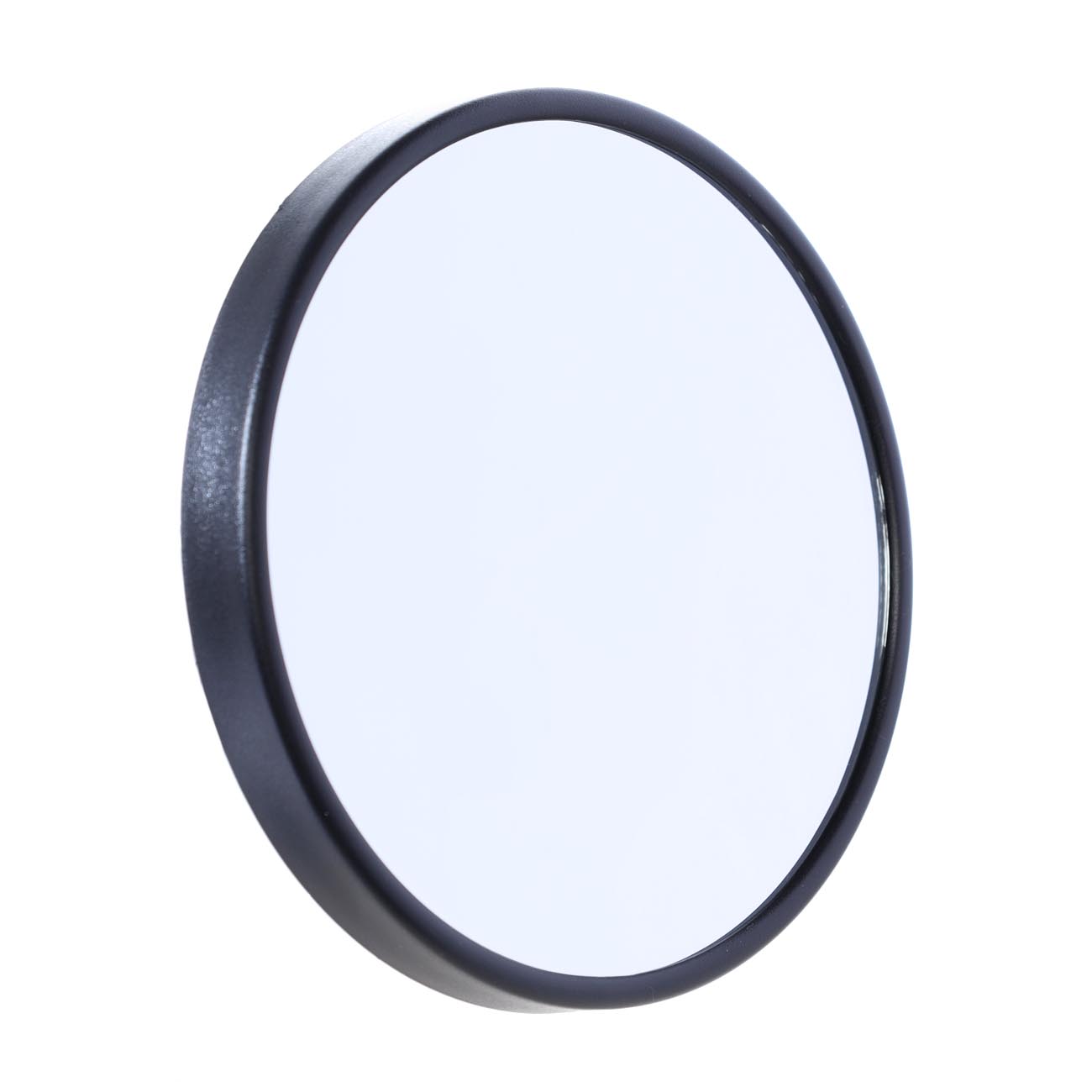 Зеркало подвесное, 13 см, увеличительное, на присосках, пластик, круглое, черное, Mirror изображение № 3