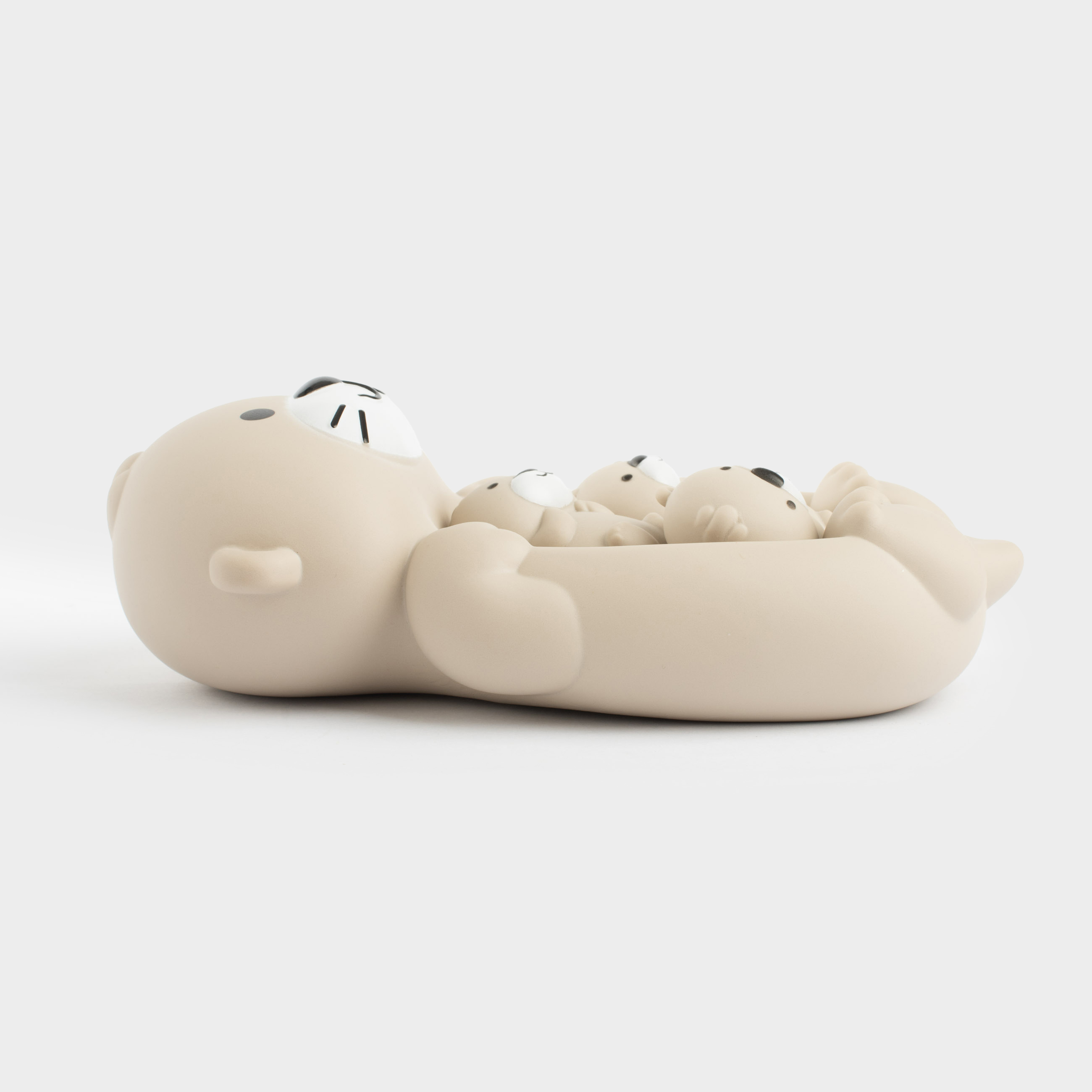 Набор игрушек для купания, 4 пр, ПВХ, бежевый, Выдра с семьей, Kiddy, image-1