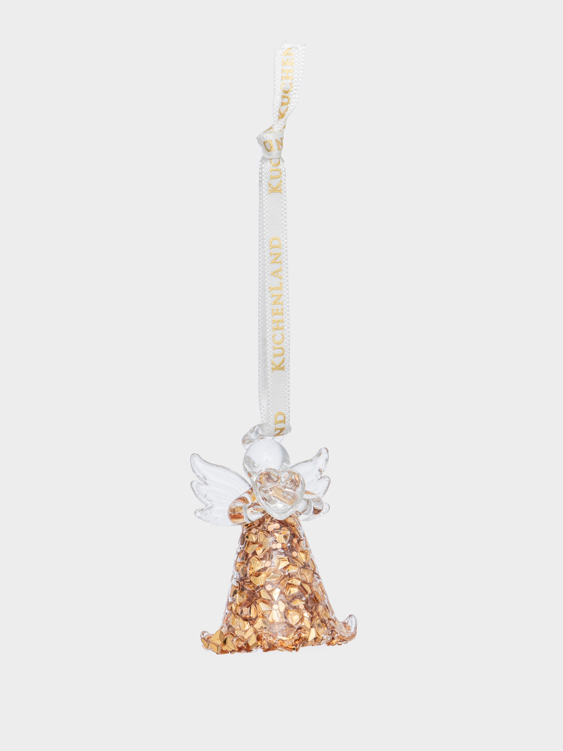 Игрушка елочная, 5 см, стекло, шампань, Ангел, Angel figurine, image-1