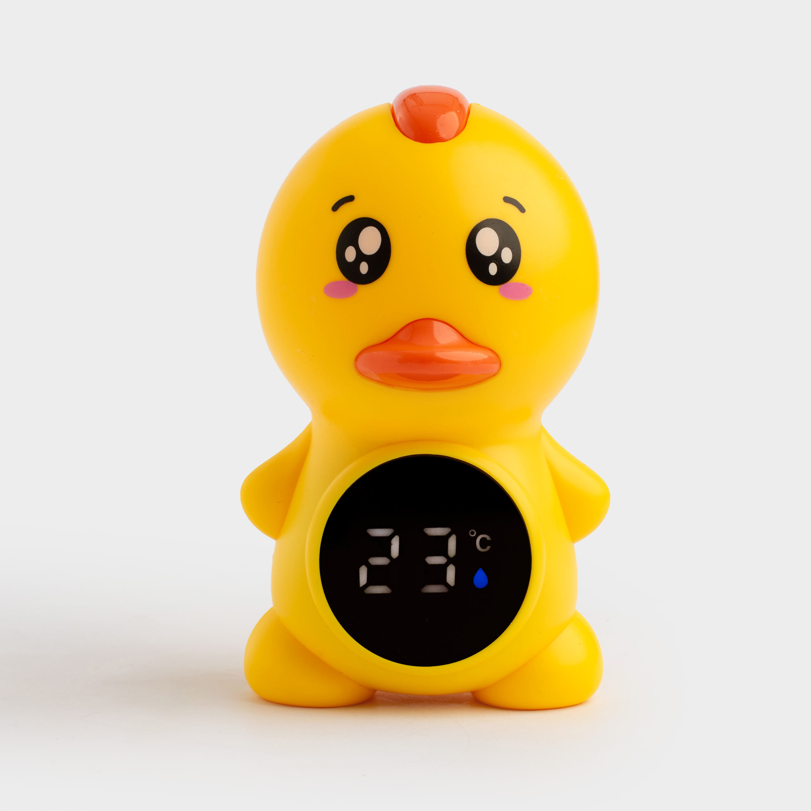 Термометр для ванны, 12 см, электронный, пластик, желтый, Утенок, Duck yellow