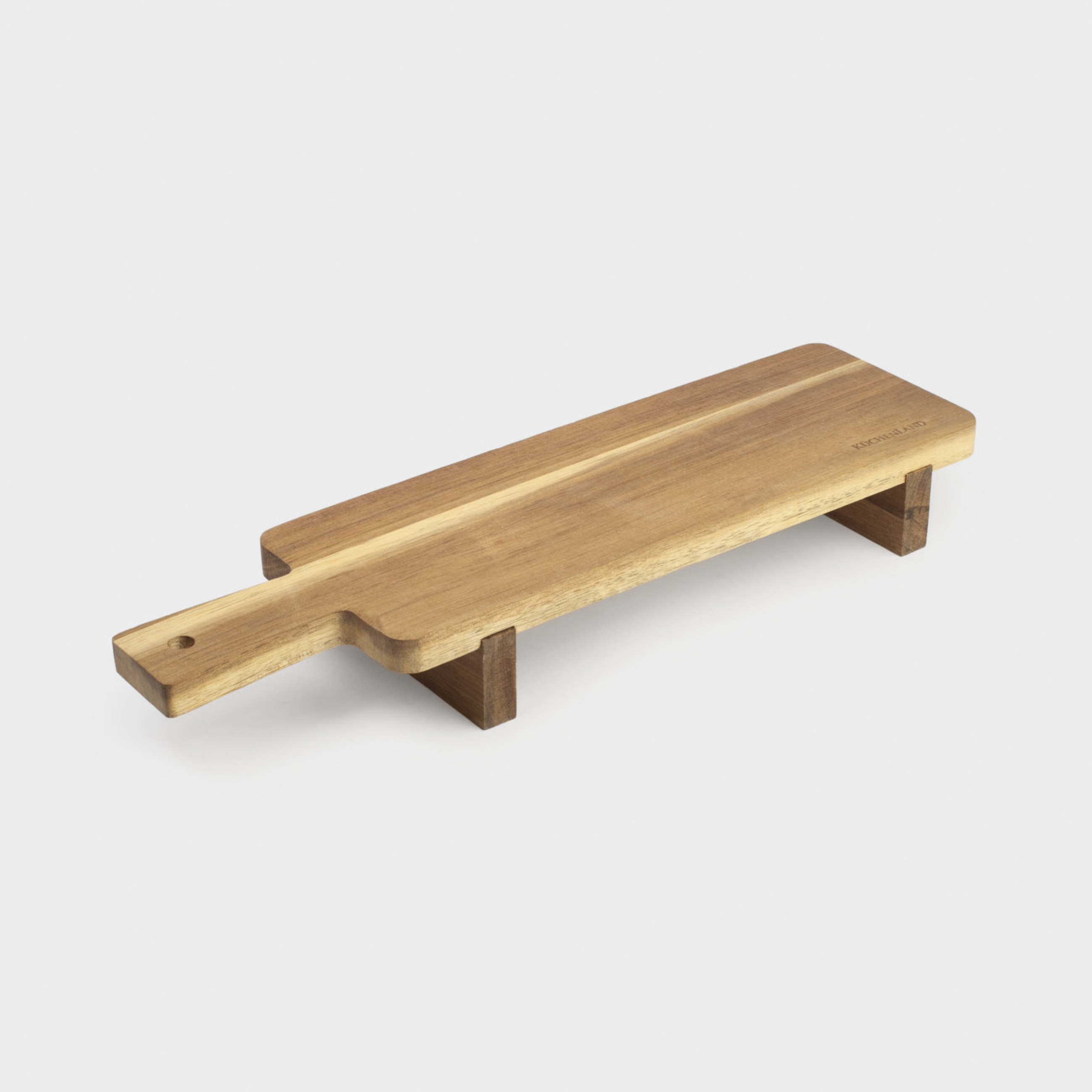 Блюдо сервировочное 38x11 см с ручкой на ножках дерево Noble tree 1190₽