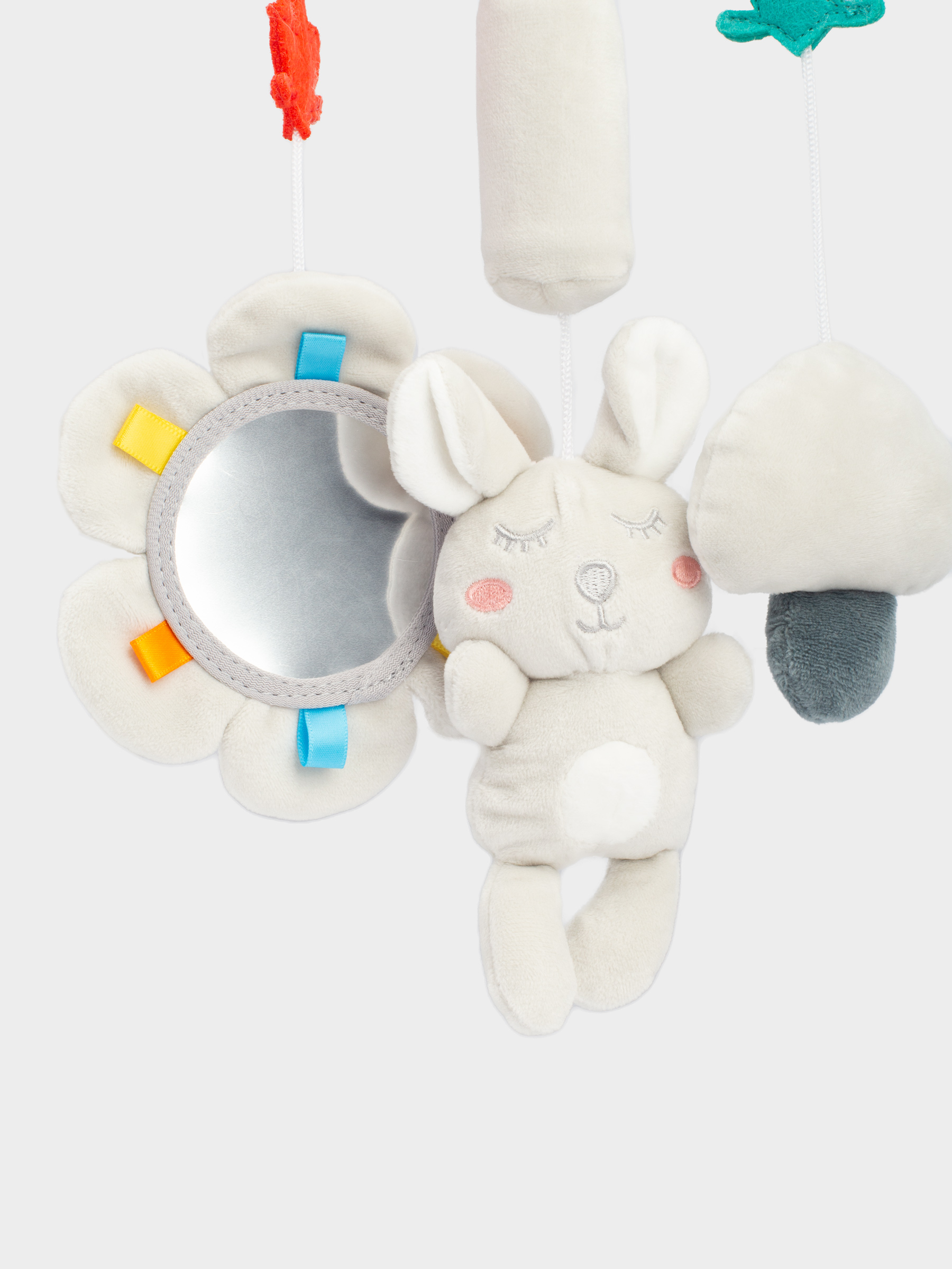 Игрушка, 40х27 см, развивающая, подвесная, полиэстер, серая, Морковка, Cradle, image-1