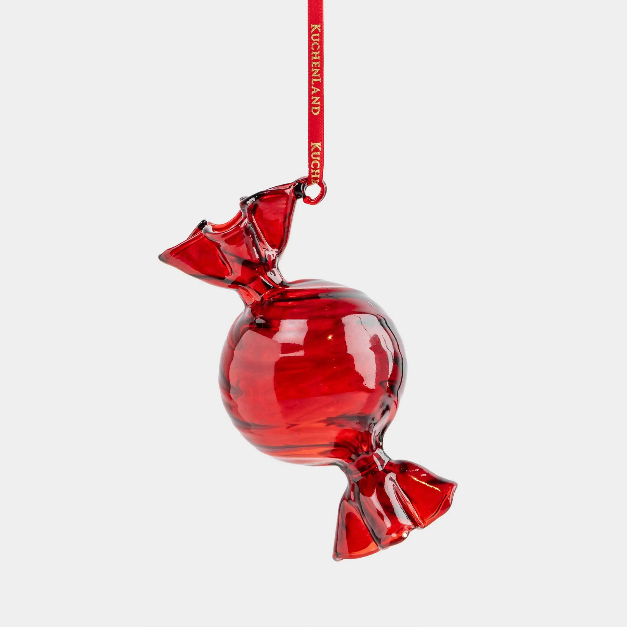 Игрушка елочная, 11 см, стекло, красная, Конфета, Figure christmas