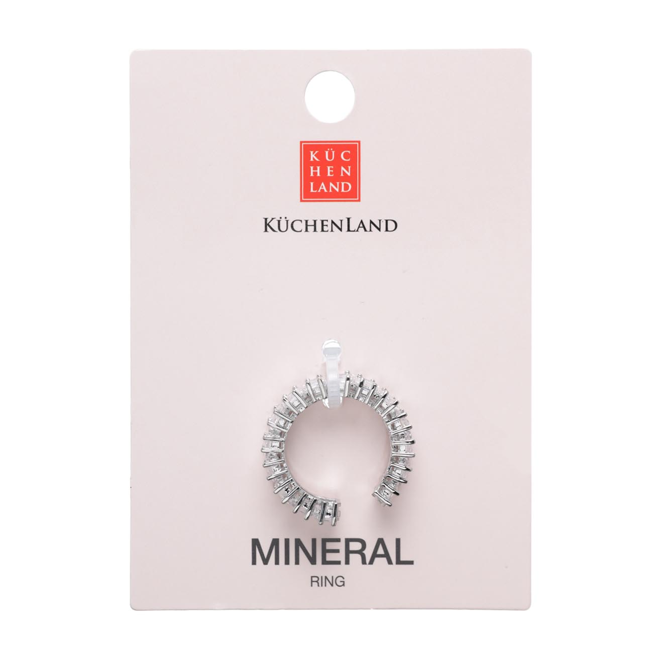 Кольцо, р. S-M, единый размер, металл/стекло, серебристое, Кристаллы, Jewelry crystal изображение № 3