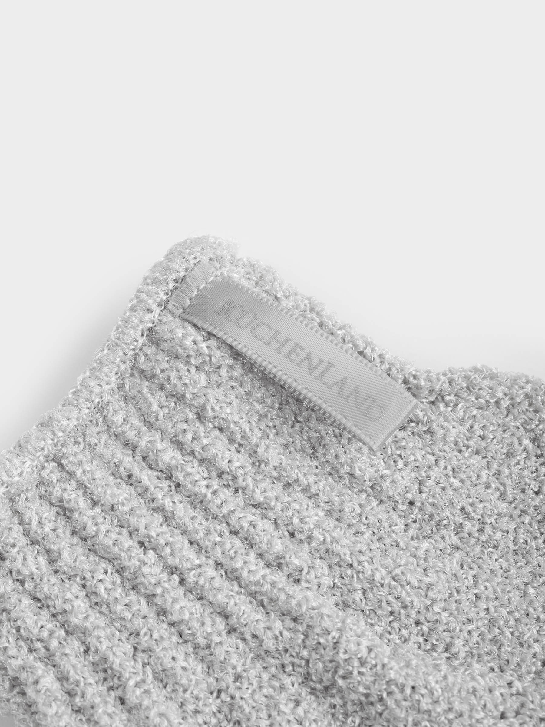 Перчатка для мытья тела, 20 см, 2 шт, отшелушивающая, нейлон, серая, Unique spa, image-4