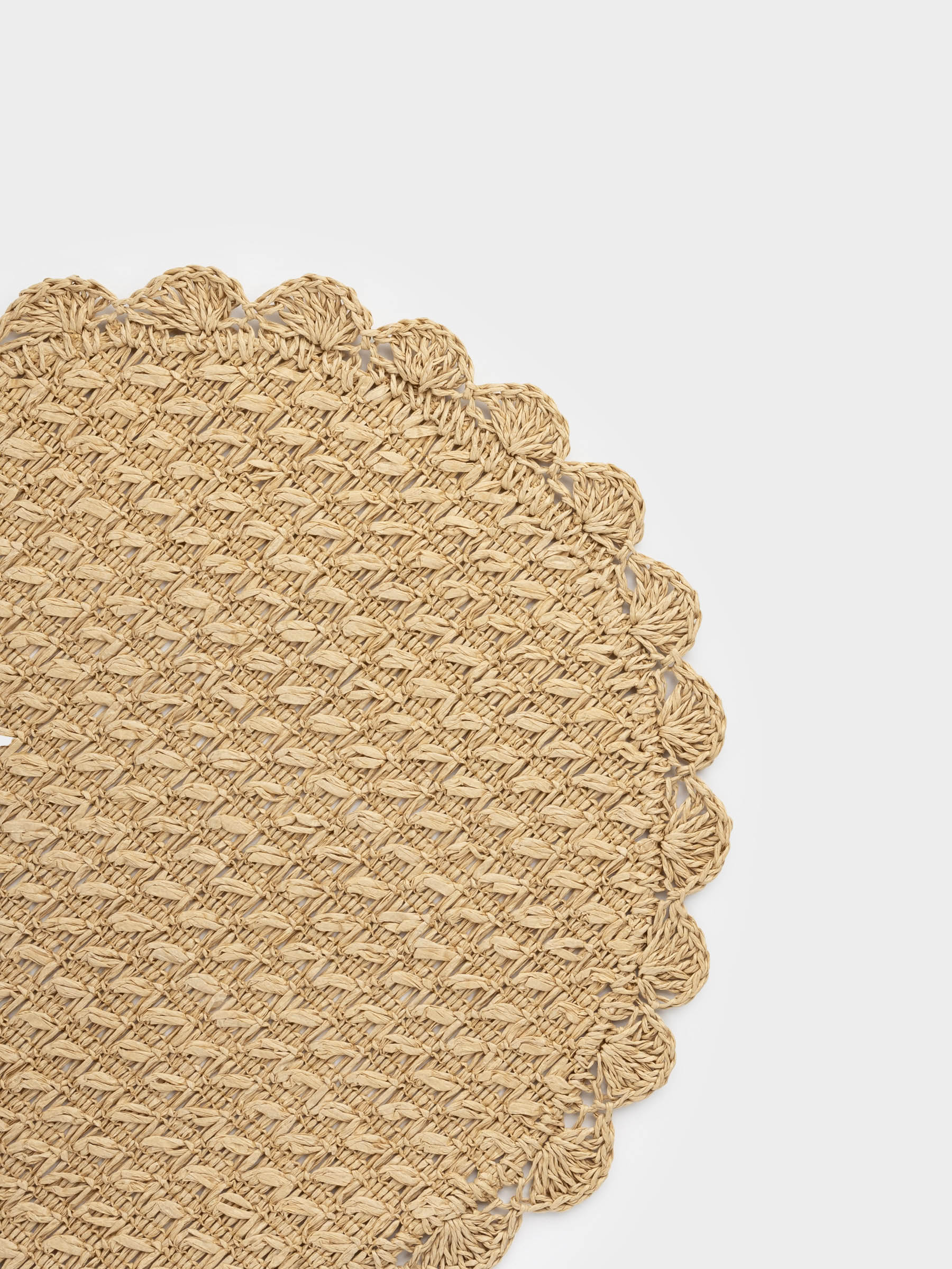 Салфетка под приборы, 38 см, целлюлоза, круглая, бежевая, Straw
