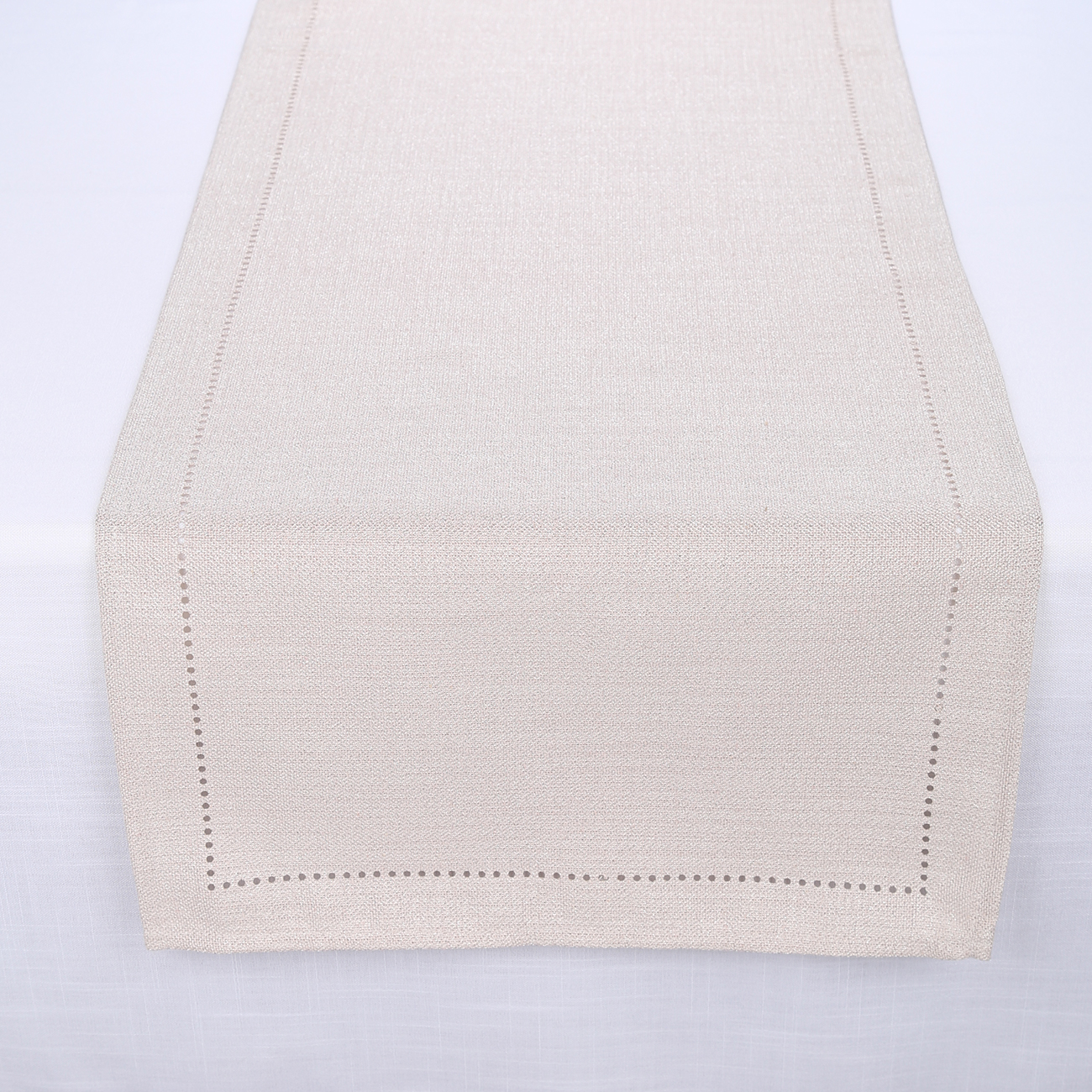 

Дорожка настольная, 40х160 см, полиэстер, кремовая, Hemstitch
