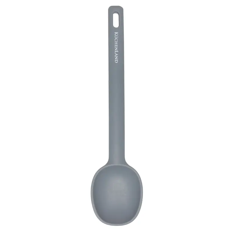 Ложка сервировочная, 28 см, силикон, серая, Grey steel ,image-0