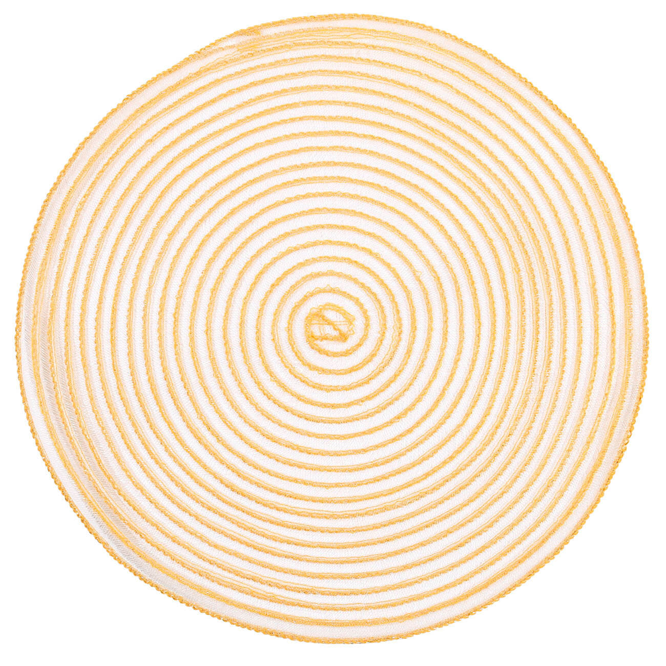 Салфетка под приборы, 38 см, полипропилен/ПЭТ, круглая, бежево-золотистая, Chintz изображение № 1