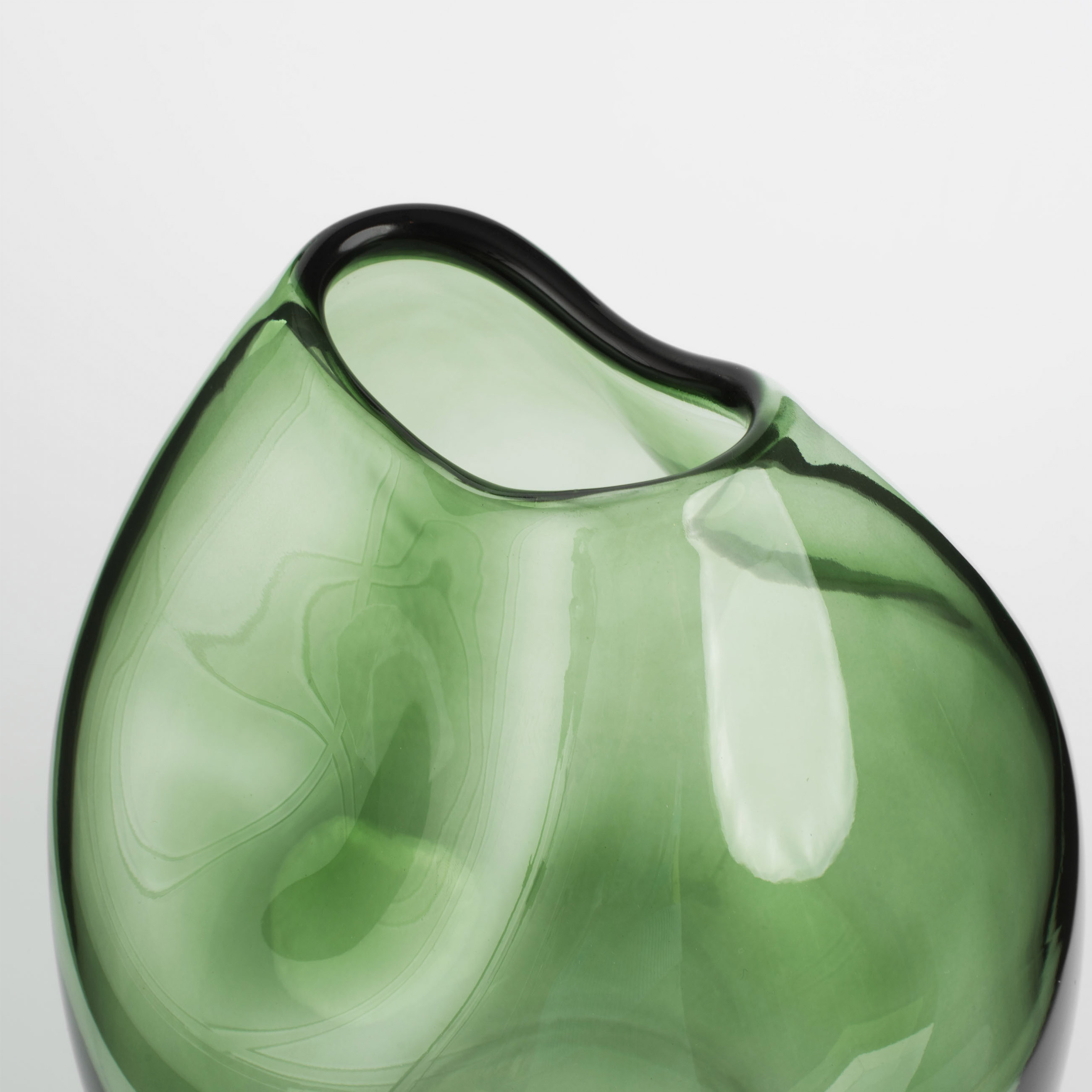 Ваза для цветов, 25 см, стекло, зеленая, Clear color изображение № 3