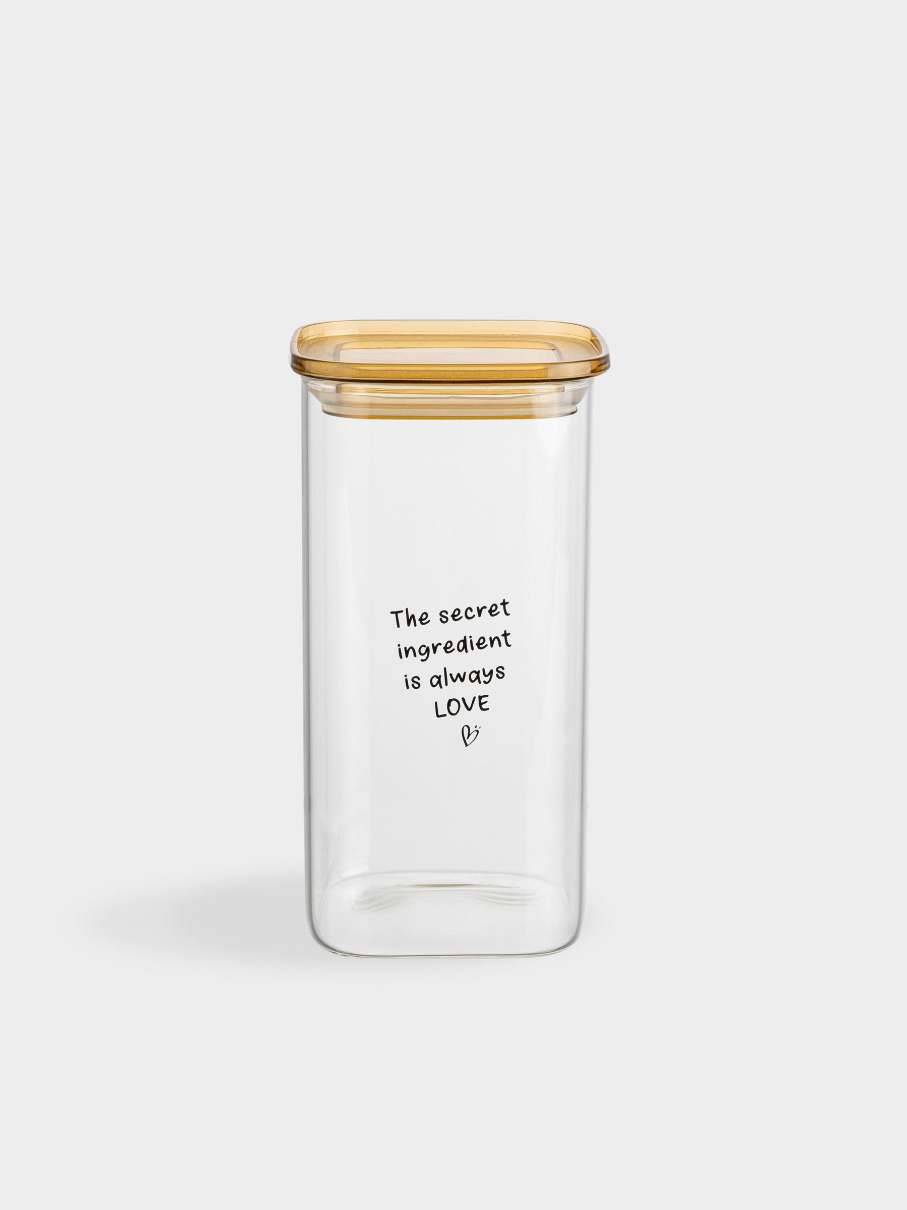 Банка для сыпучих продуктов, 1,6 л, Янтарная крышка, Amber font